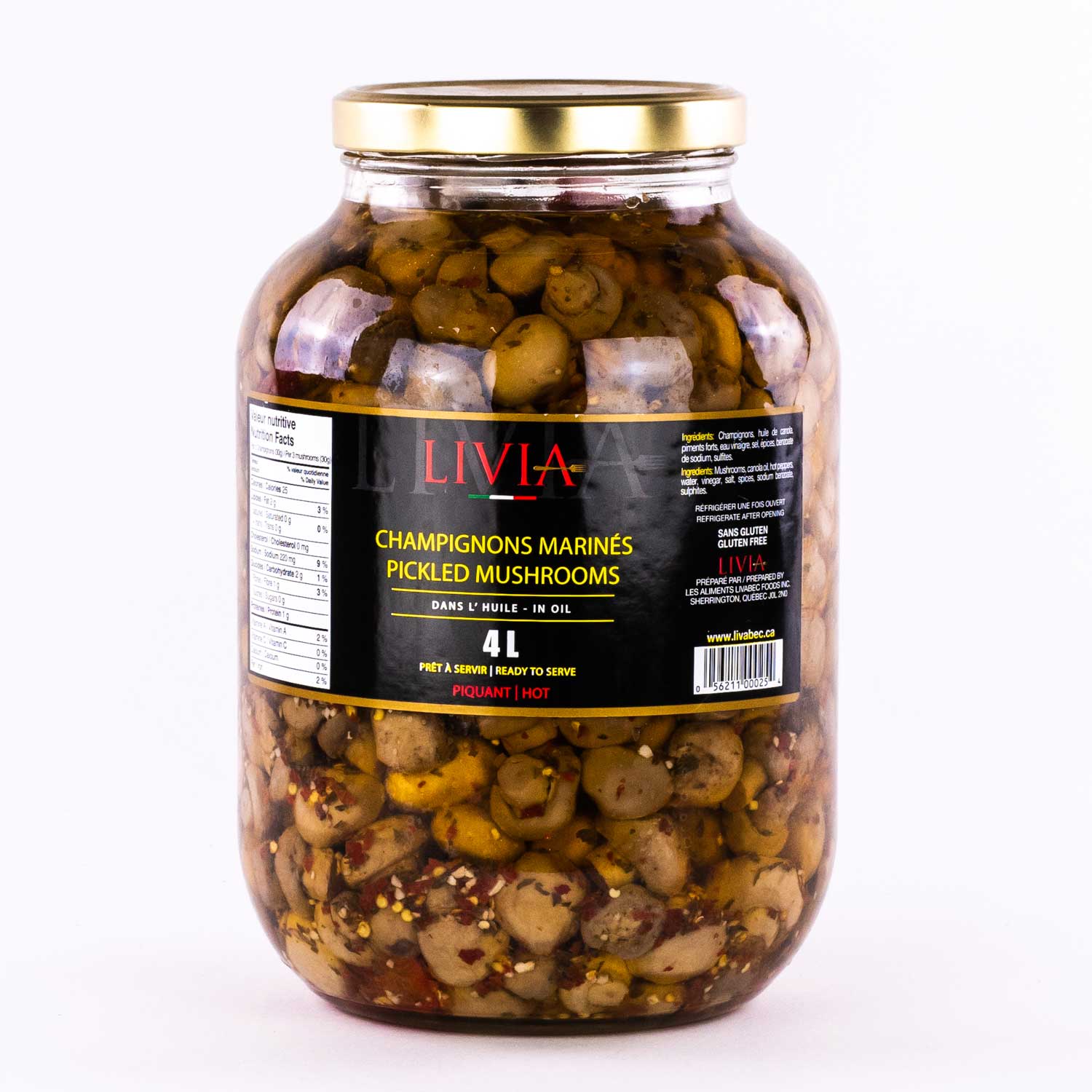 Pickled Mushrooms in Spicy Oil 4L