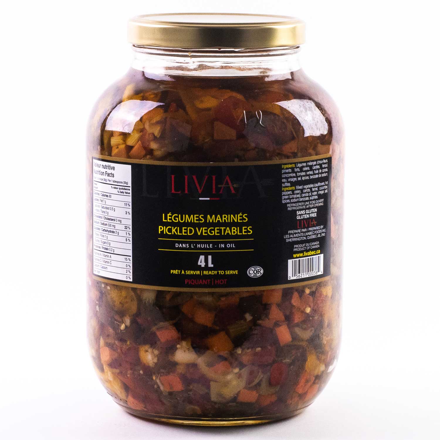 Marinated Vegetables in Spicy Oil 4 L