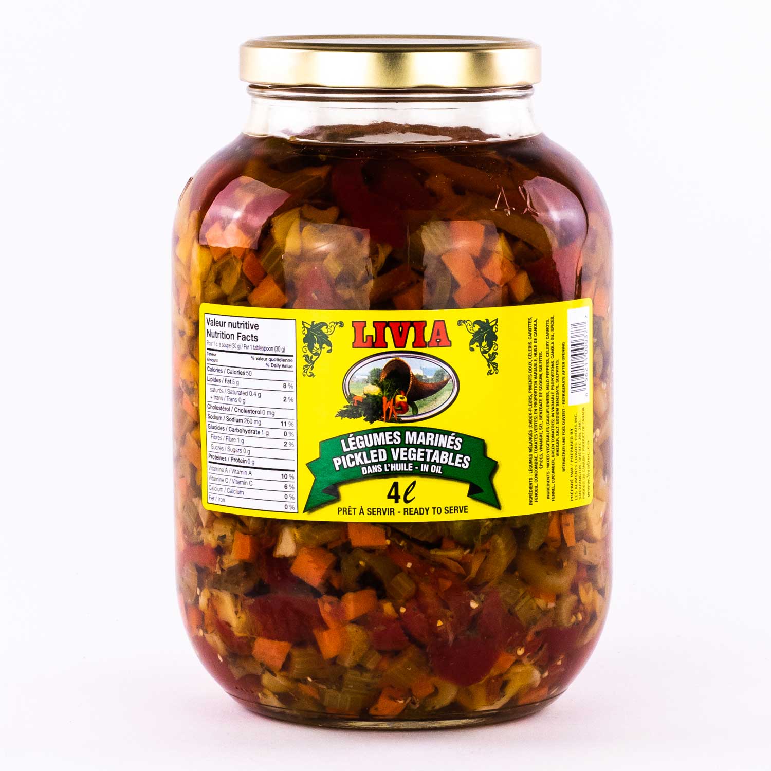 Marinated Vegetables in Oil 4 L