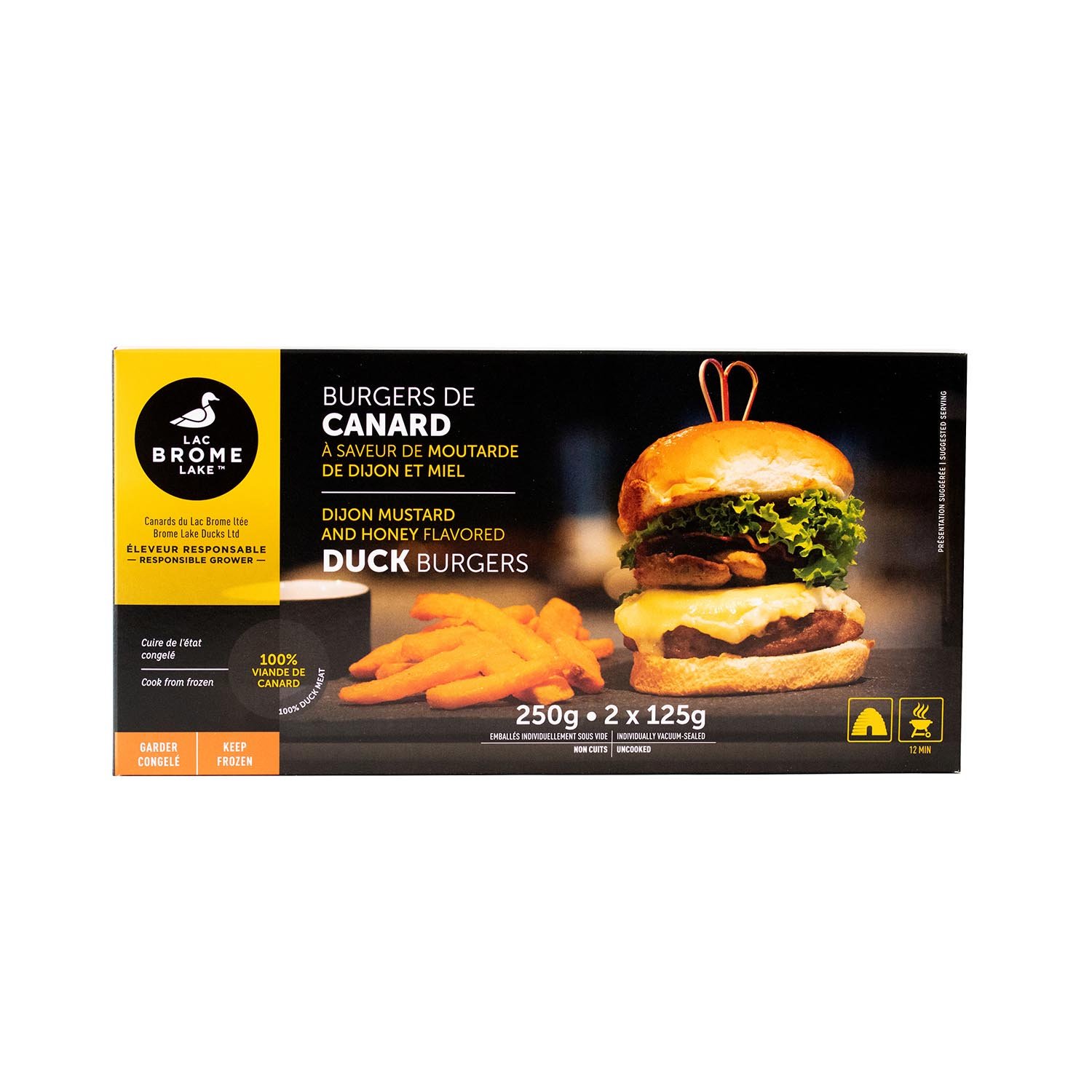Dijon Mustard and Honey Flavoured Duck Burgers 125 g x2