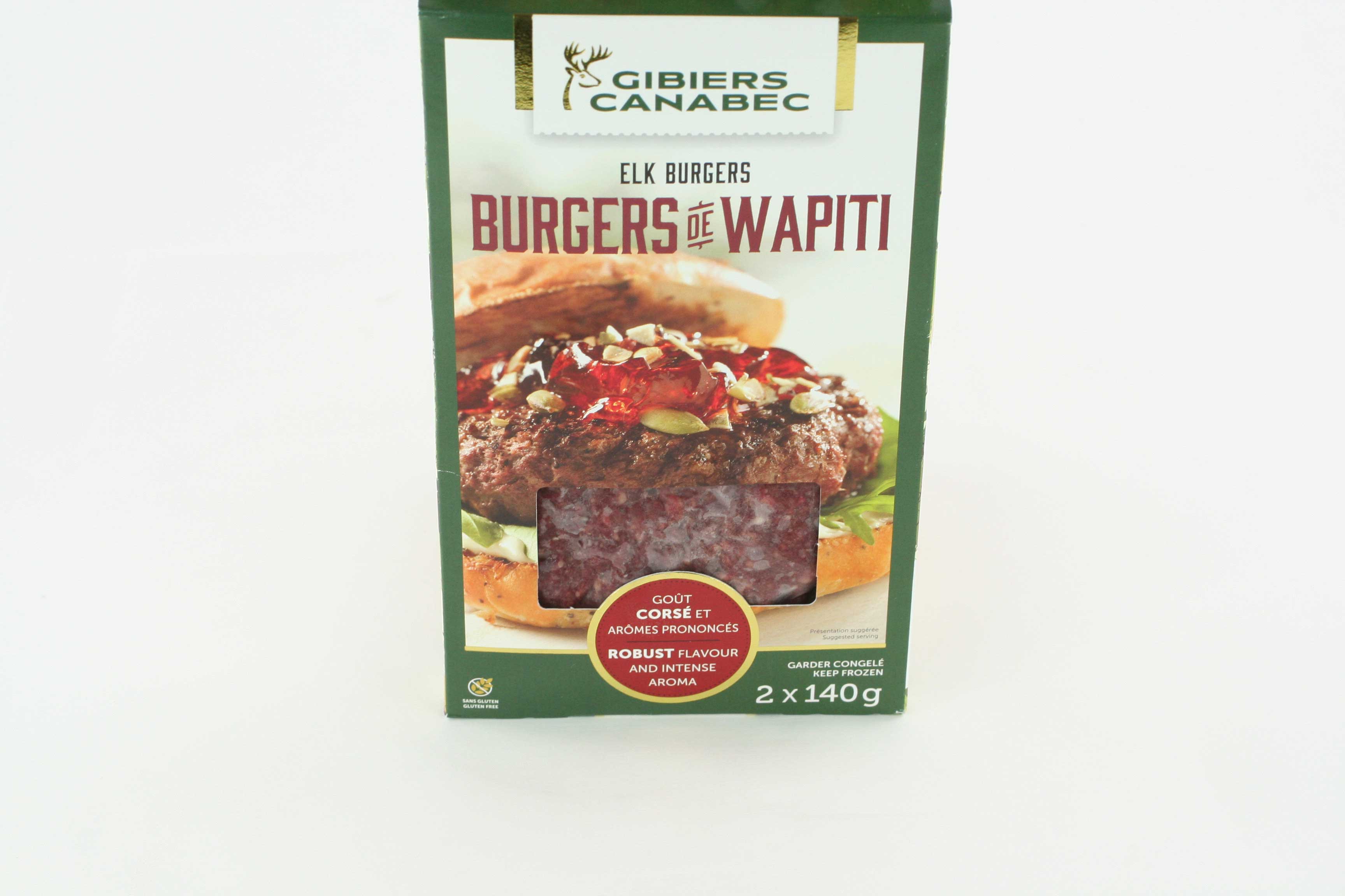 Frozen 100% Wapiti Burger 140 g x2