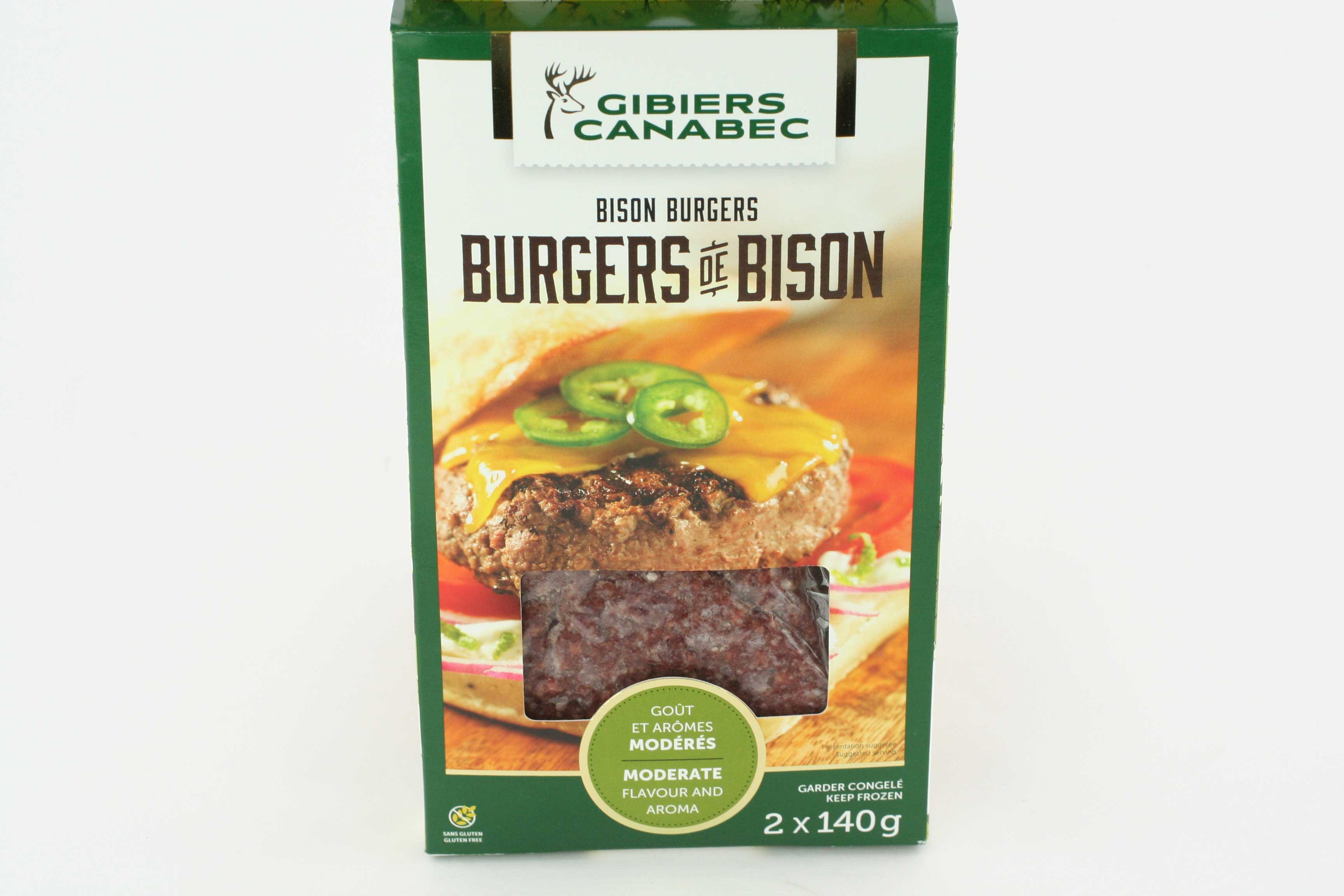 Frozen 100% Bison Burger 140 g x2