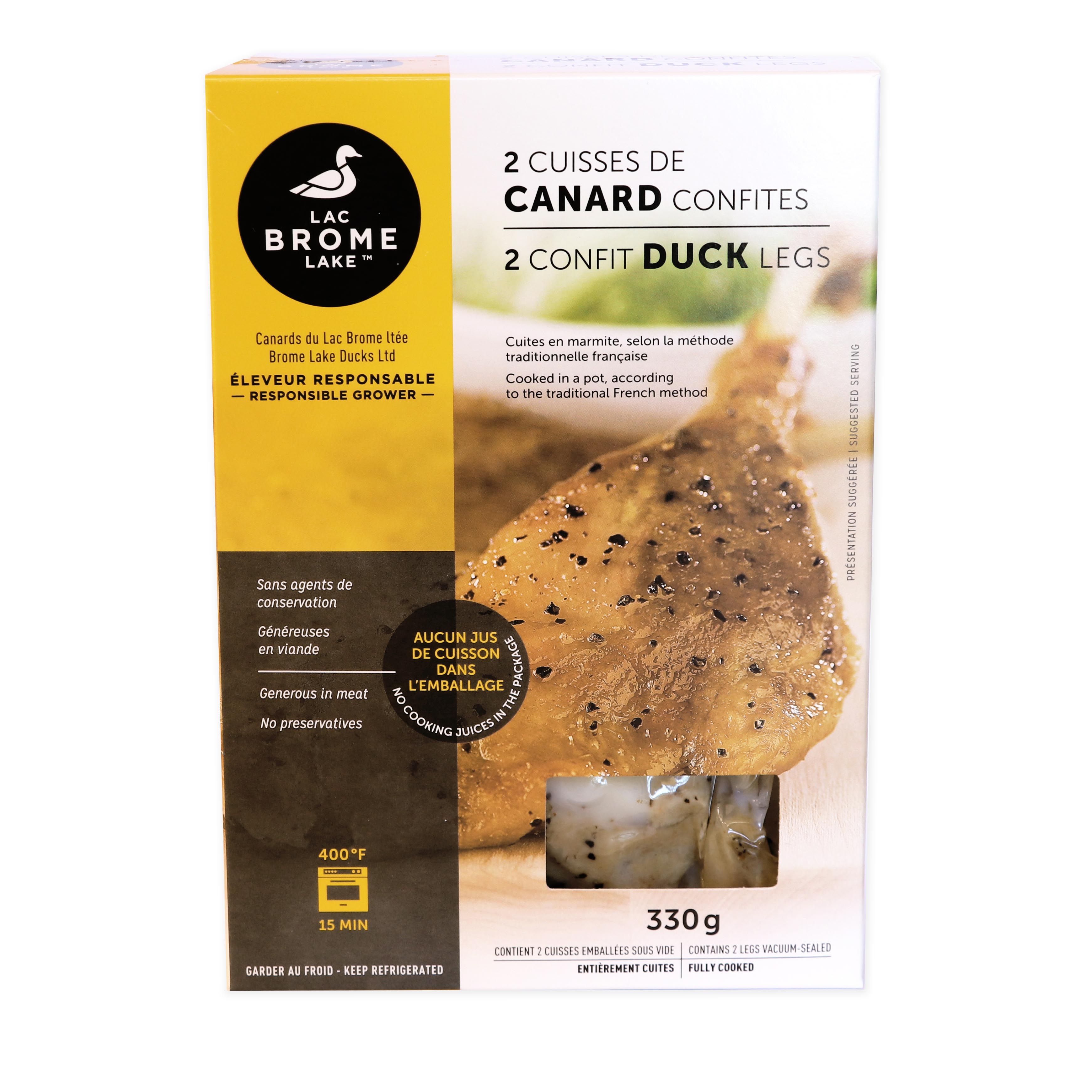2 Frozen Confit Duck Legs 330 g
