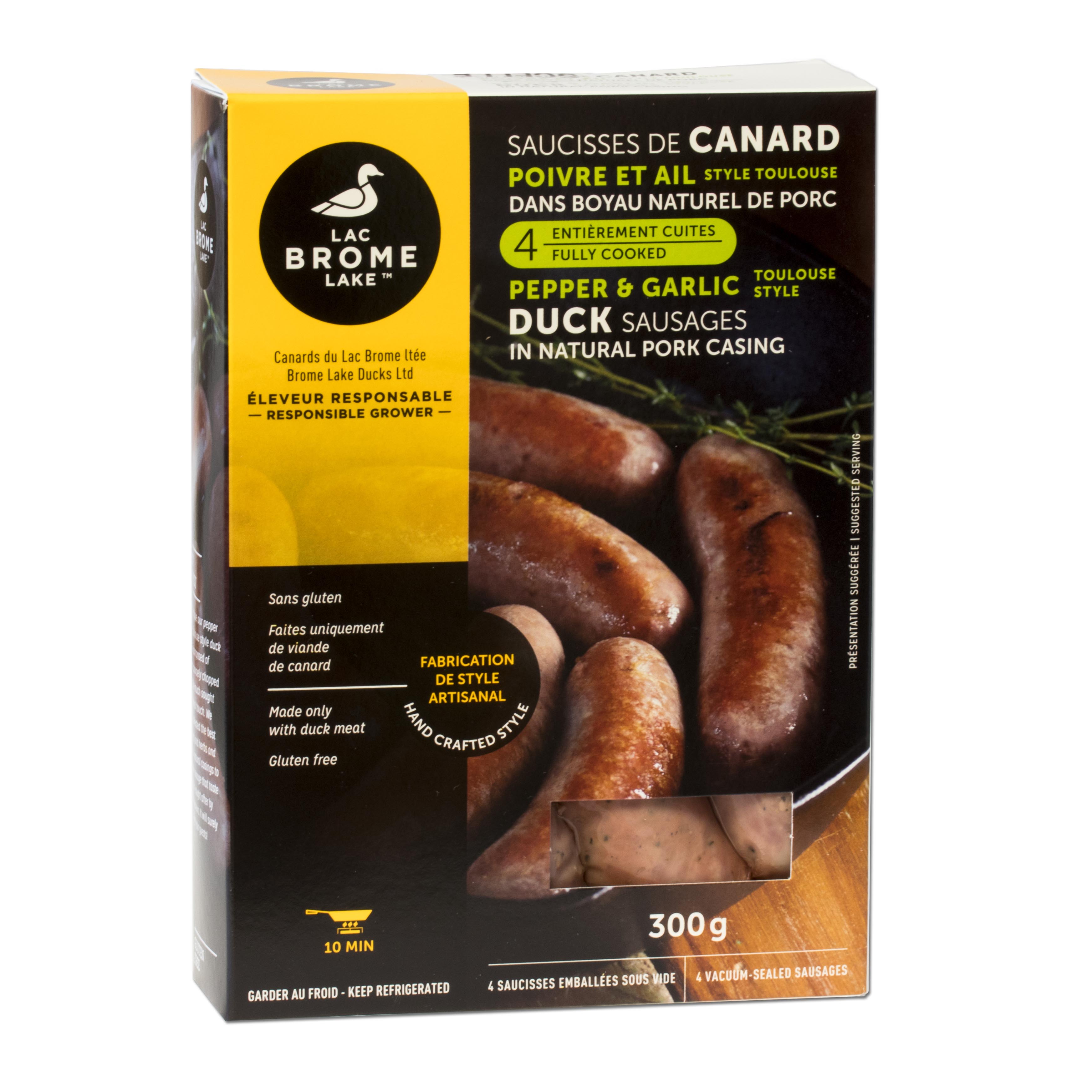 Pepper and Garlic Toulouse Style Duck Sausage x4