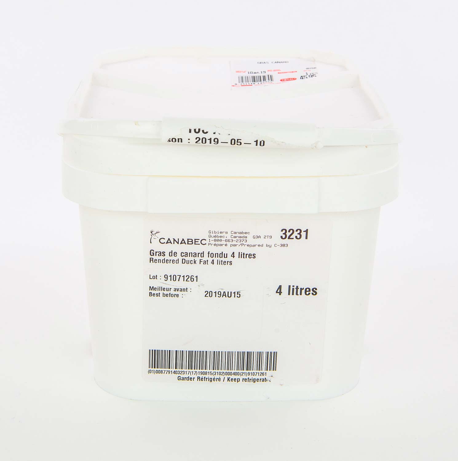 Rendered Duck Fat 4 L