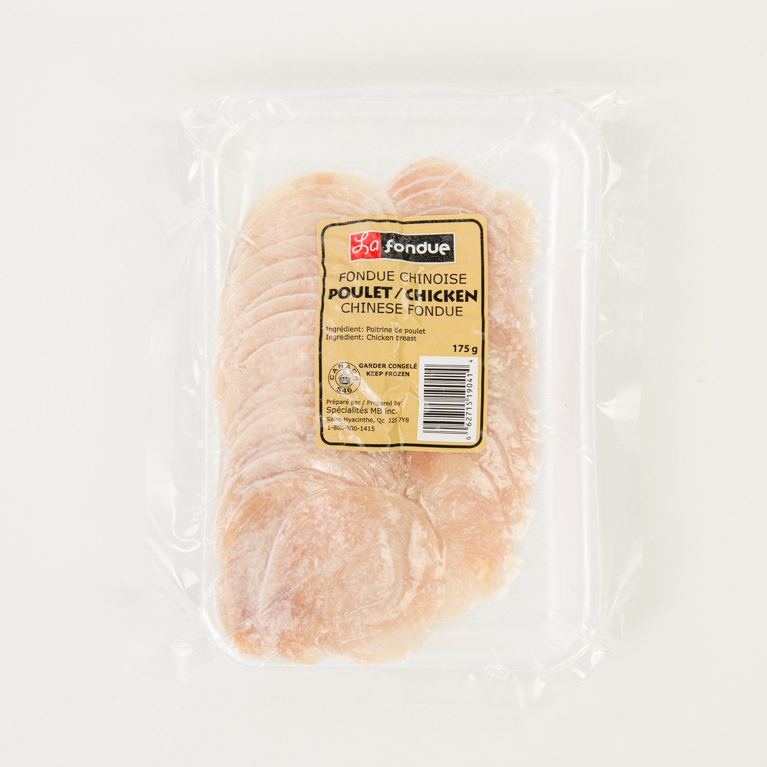 Frozen Chicken Slices for Chinese Fondue