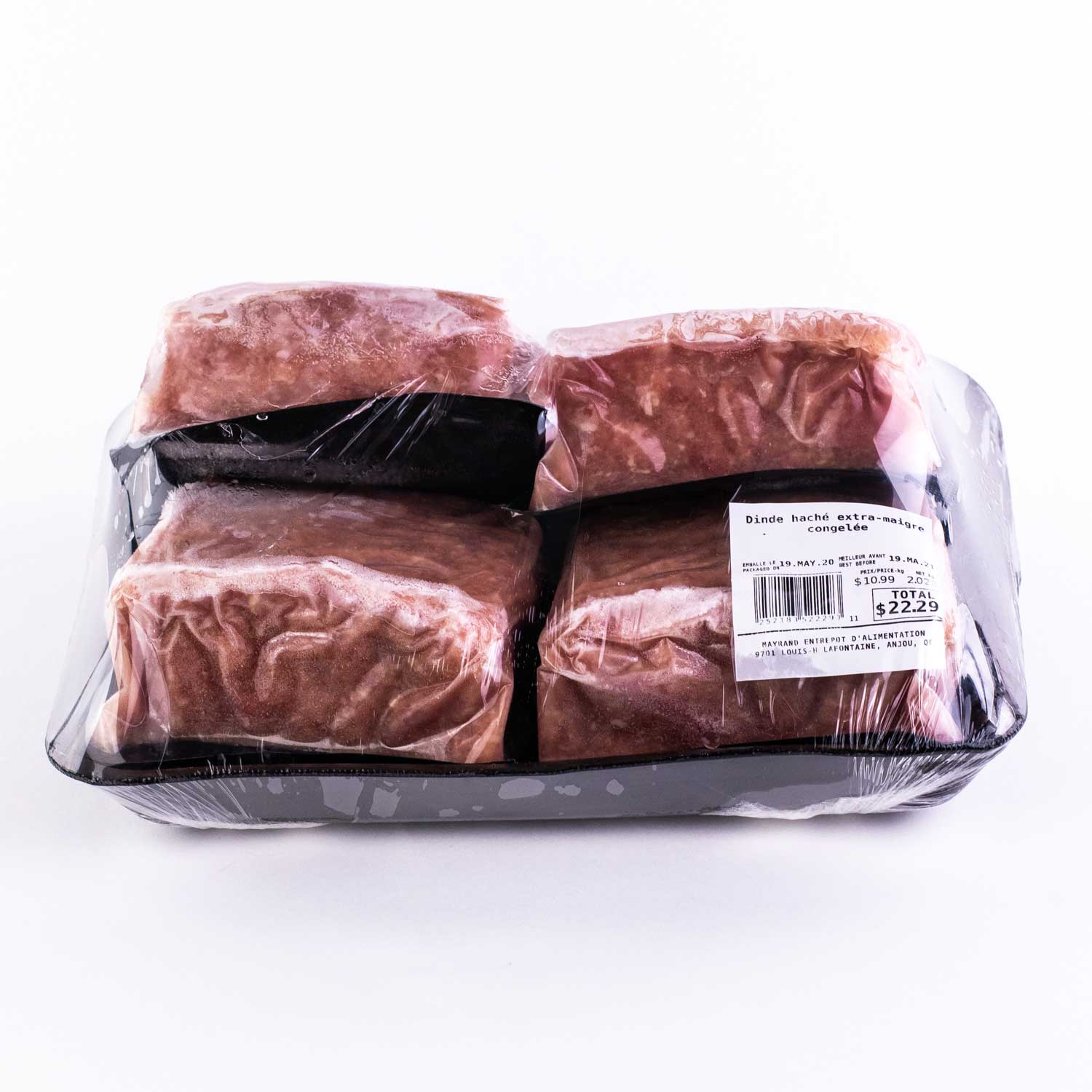 Frozen Extra Lean Ground Turkey 2 kg