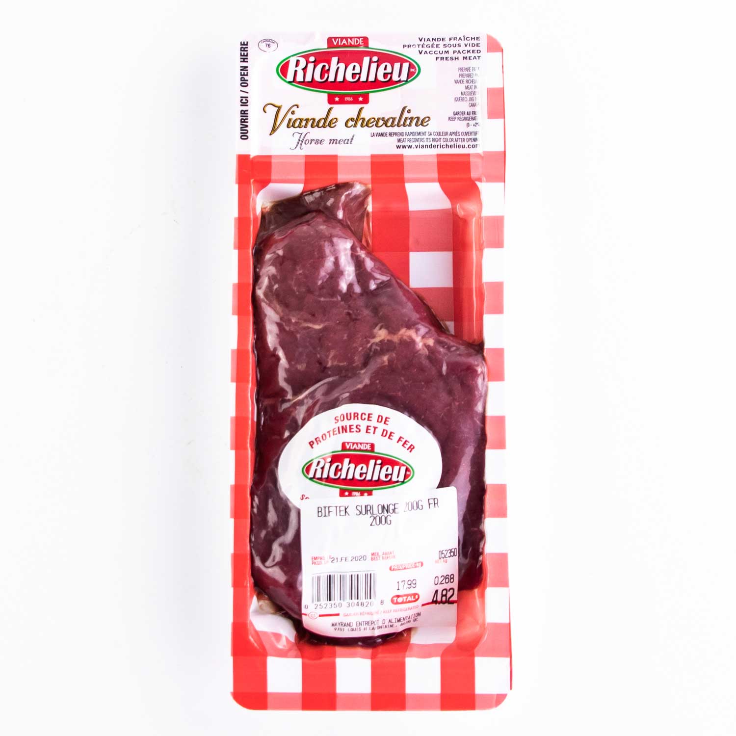 Fresh Horse Meat Sirloin Steak 200 g