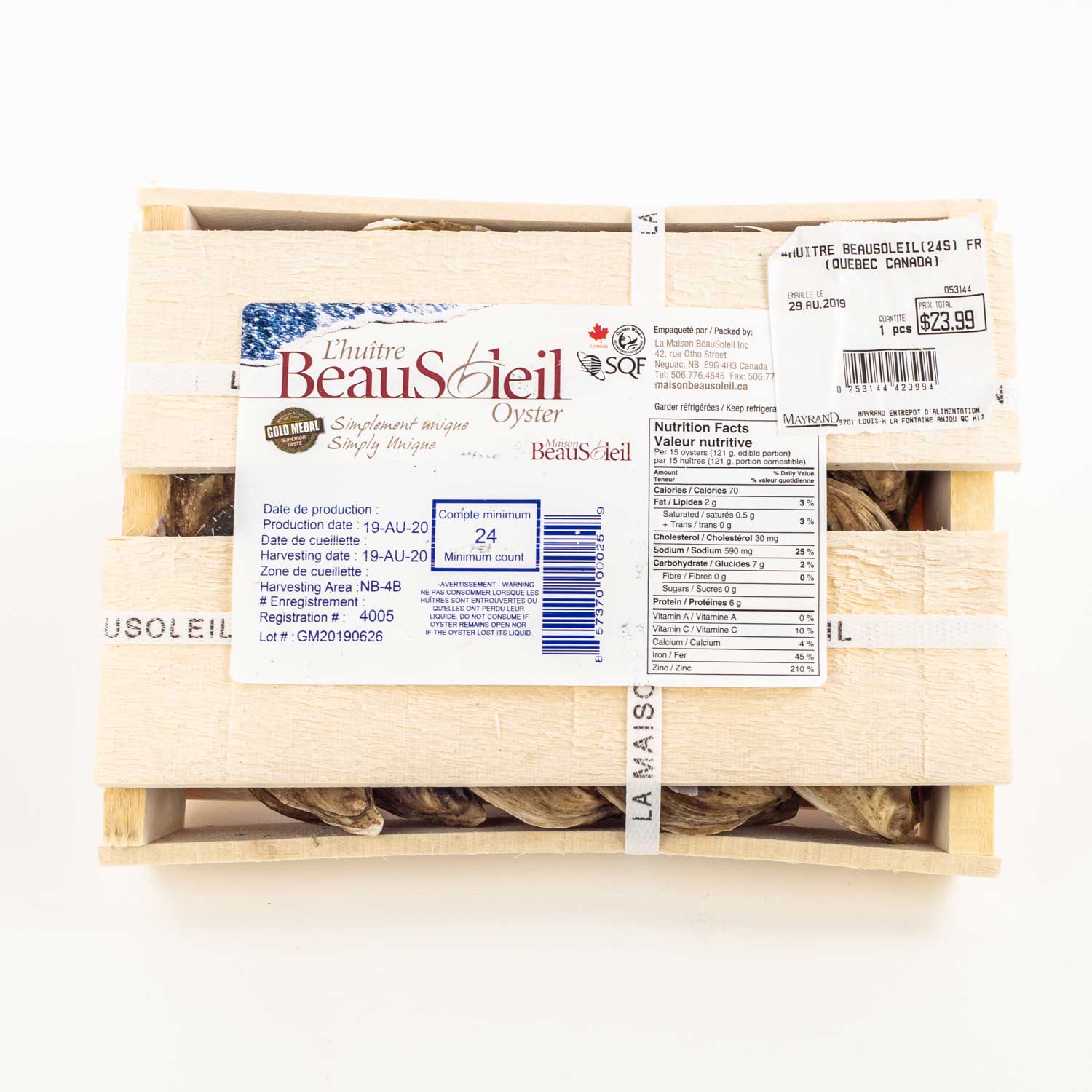 Beausoleil Oysters x24