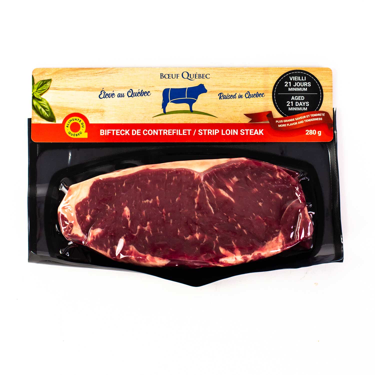 Beef Striploin Steak from Quebec 280 g