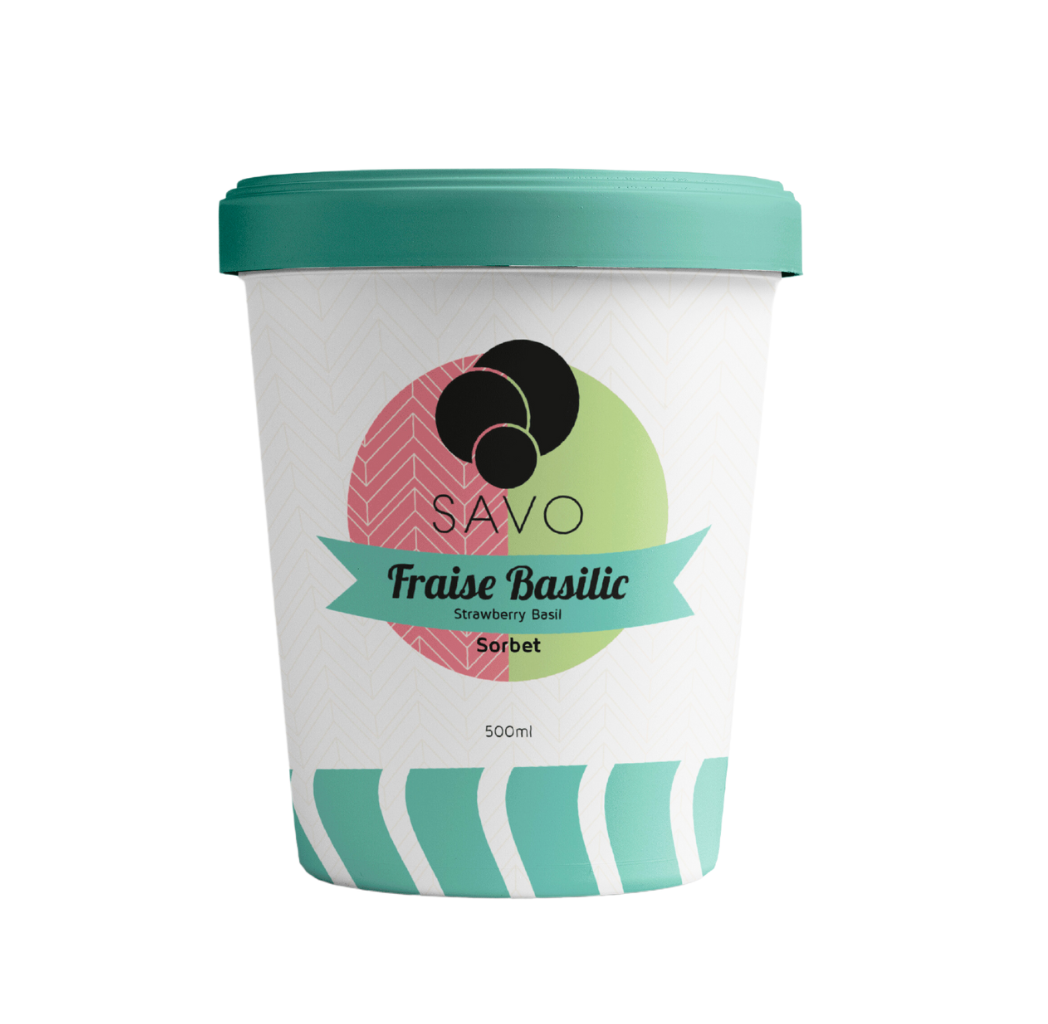 Strawberry Basil Sorbet 500 ml