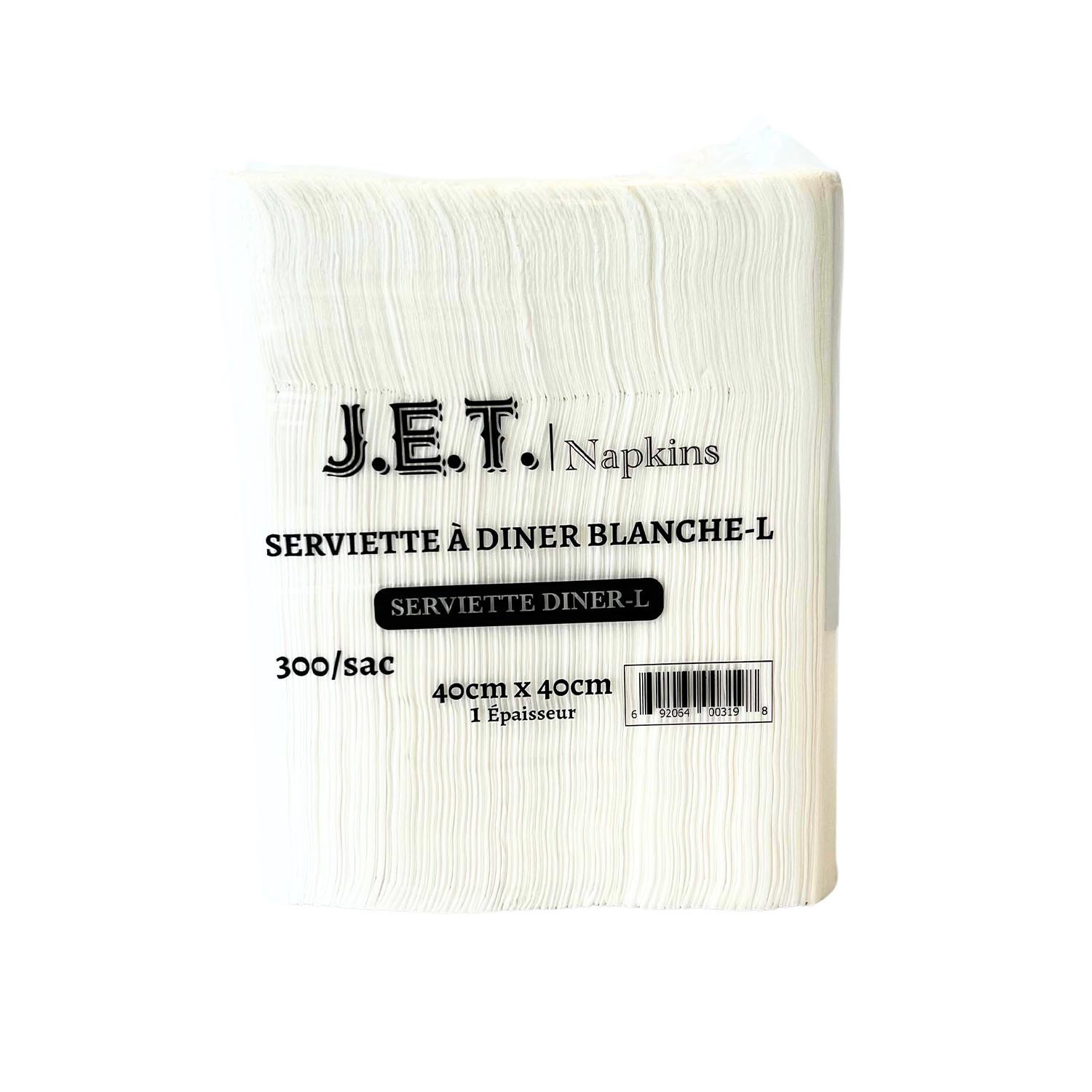 White dinner napkin 1 ply 15