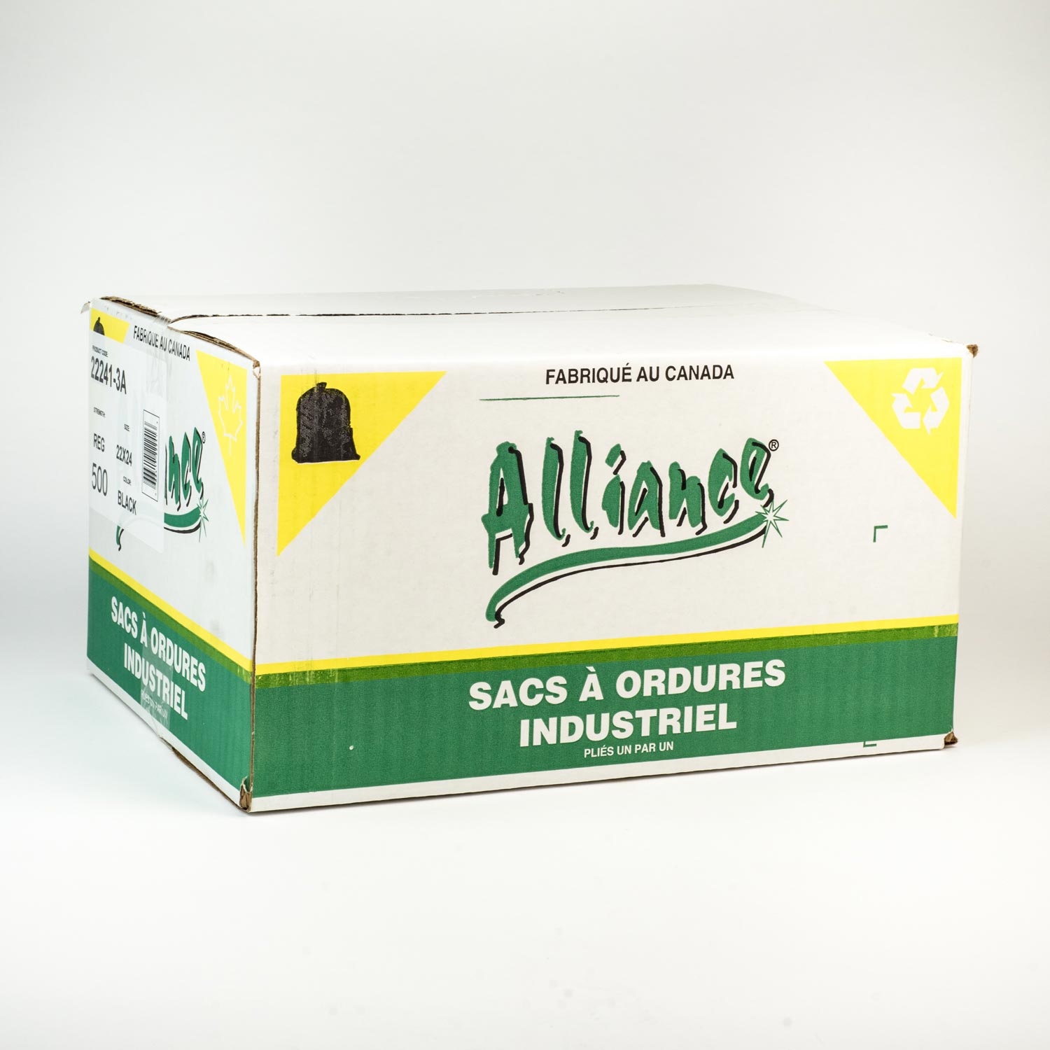 Regular Black Garbage Bags 22 po x 24 po x 500