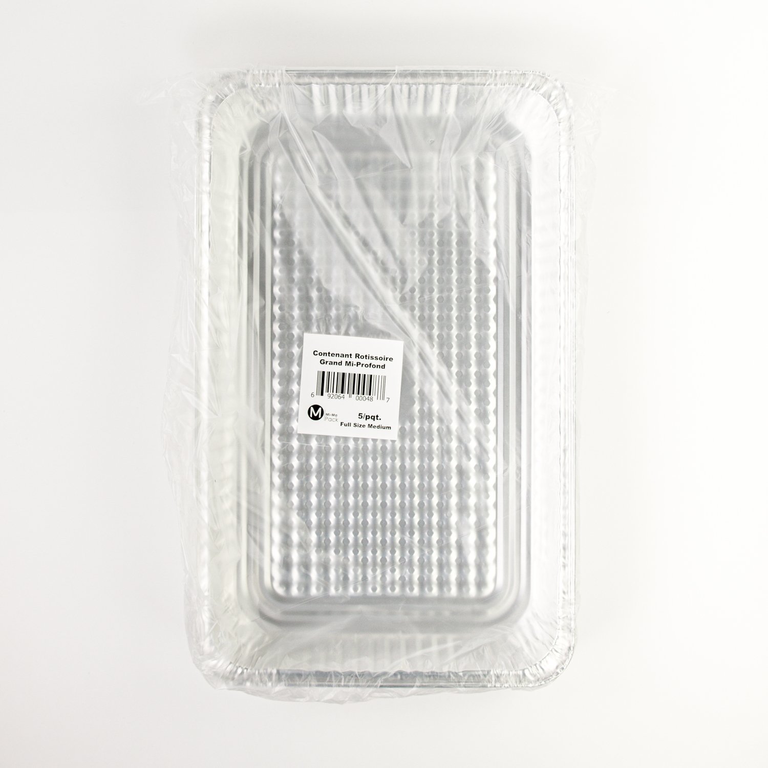 Contenant rectangulaire rôtissoire grand mi-profond x5