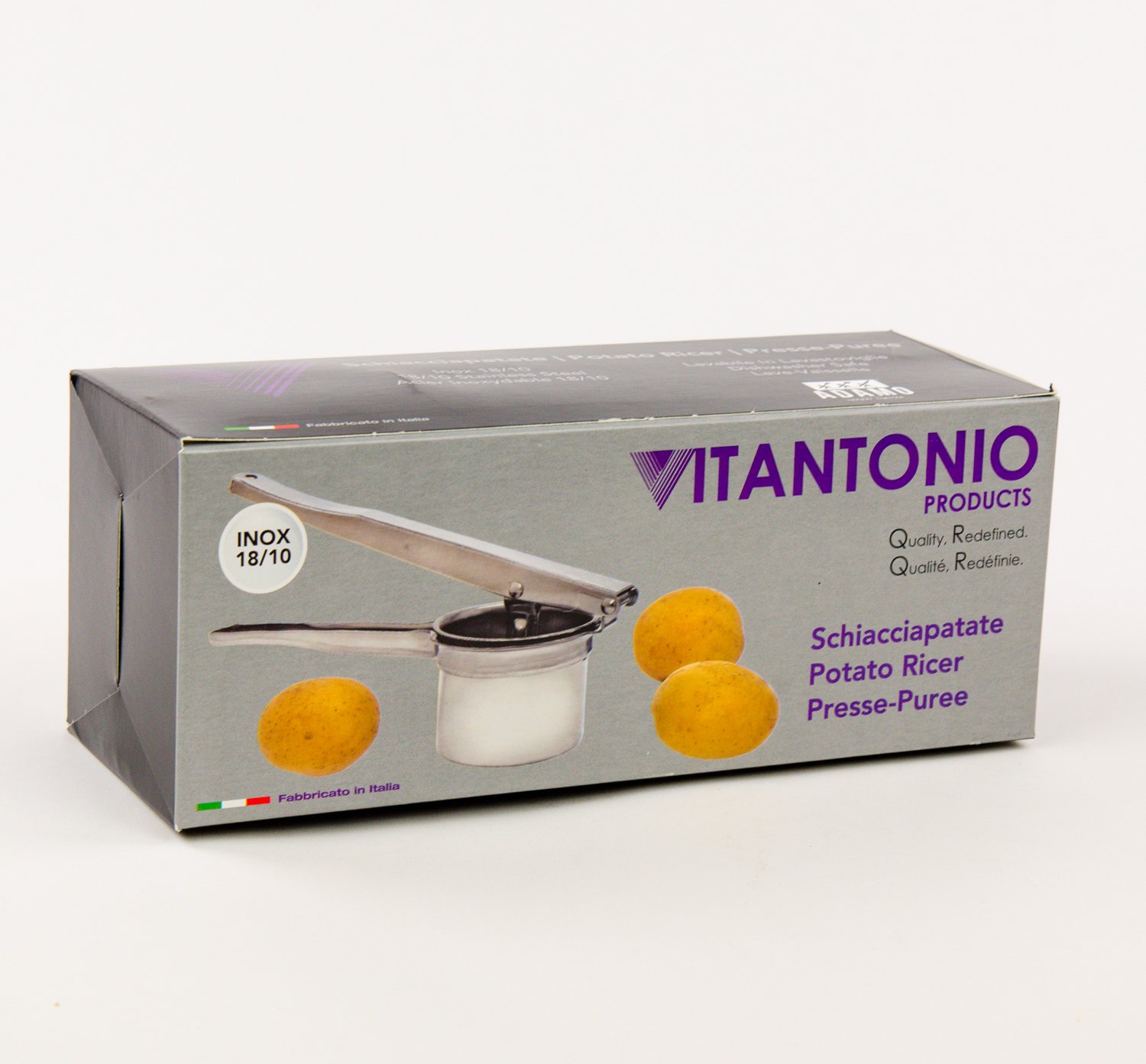 Presse-purée en inox 25 cm