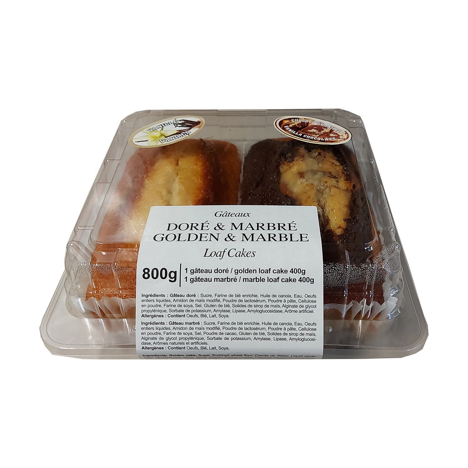 Gâteau duo moelleux doré-marbré