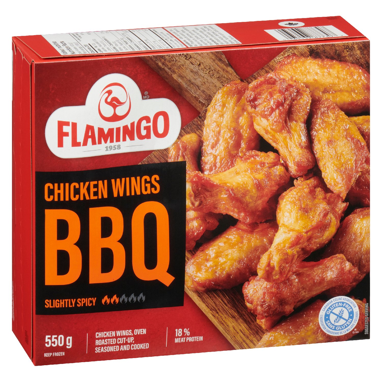 Ailes de poulet BBQ rôties au four surgelées 550 g