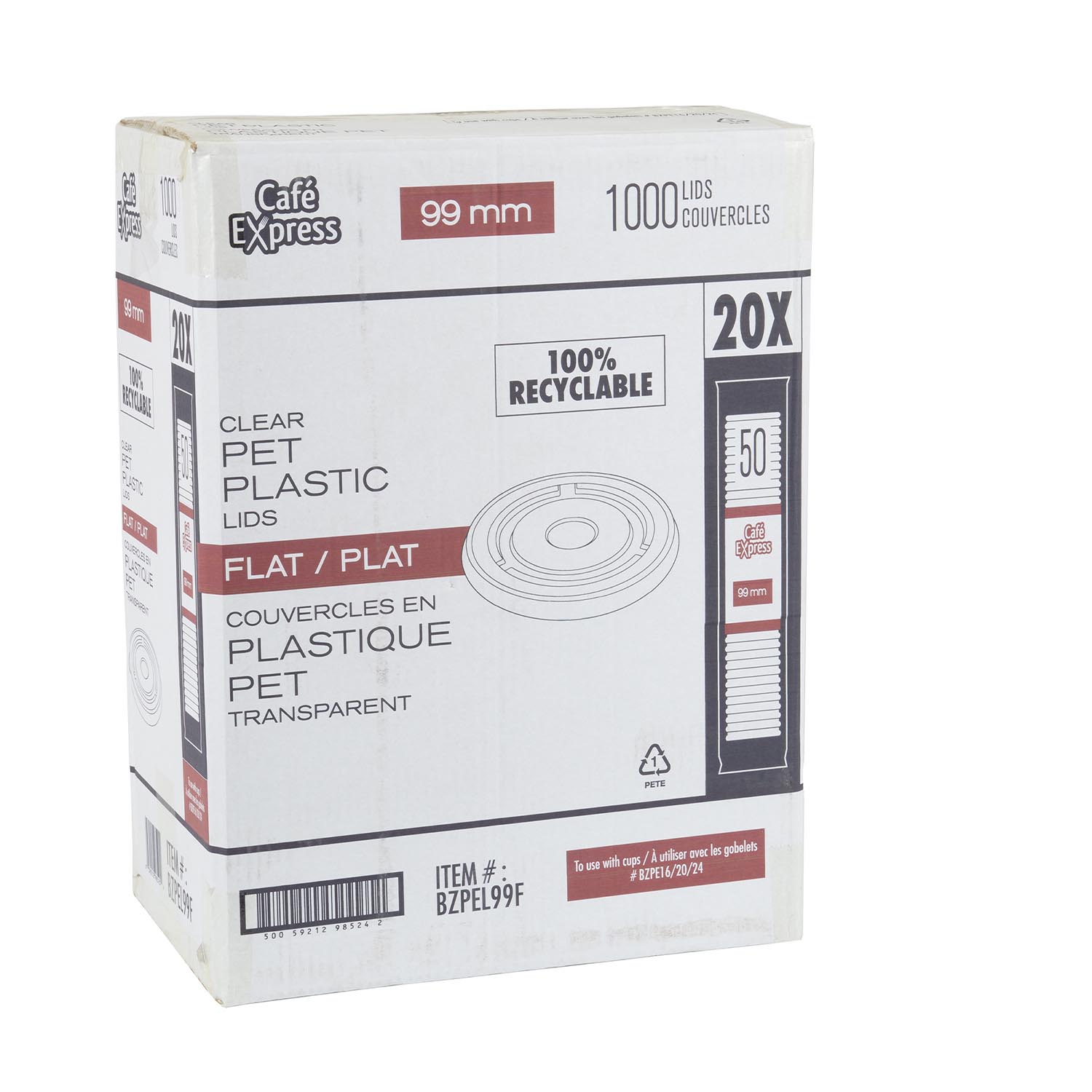 Couvercle plastique PET plat 16-20-24 on x50-secondary-image