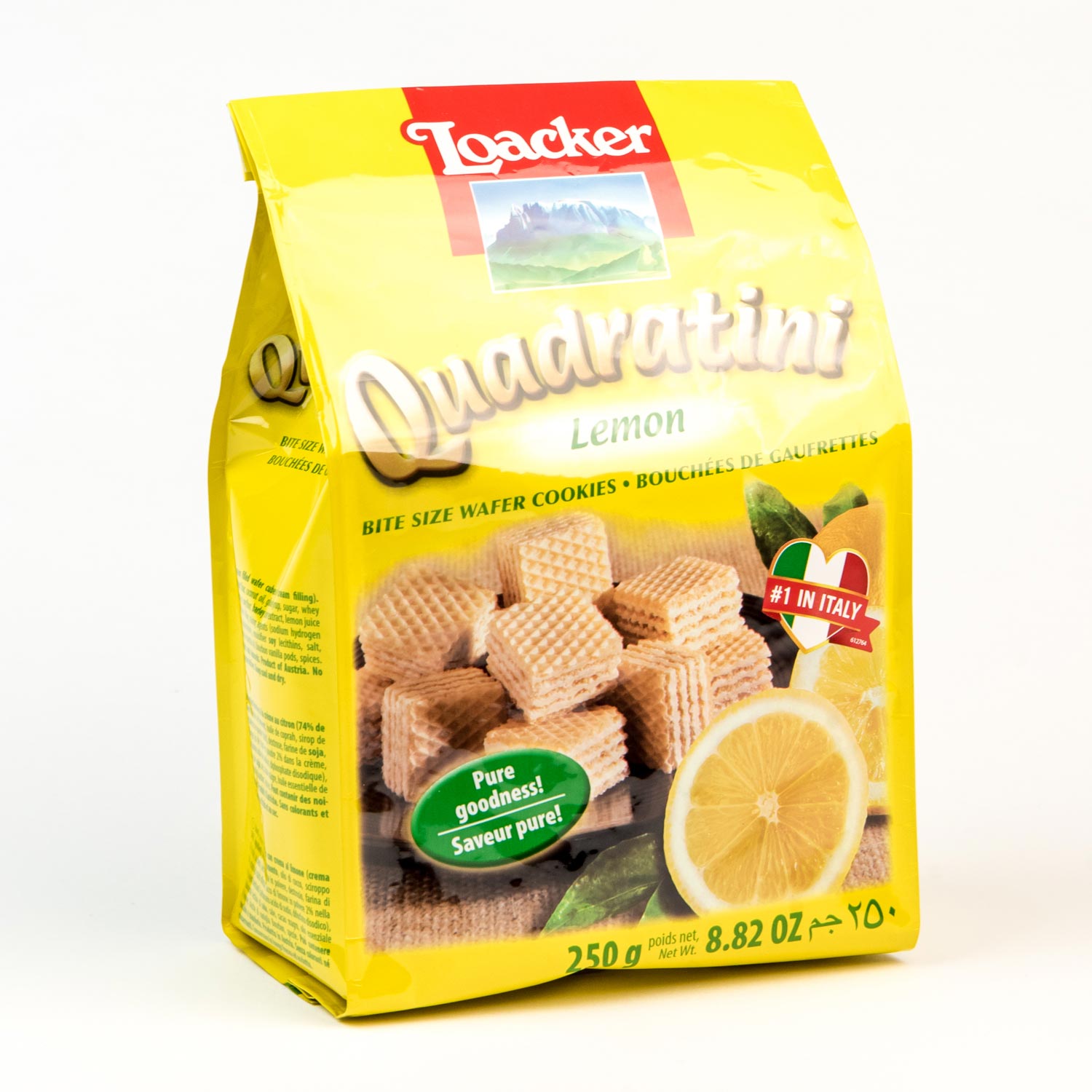 Gaufrette citron Quadratini 250 g
