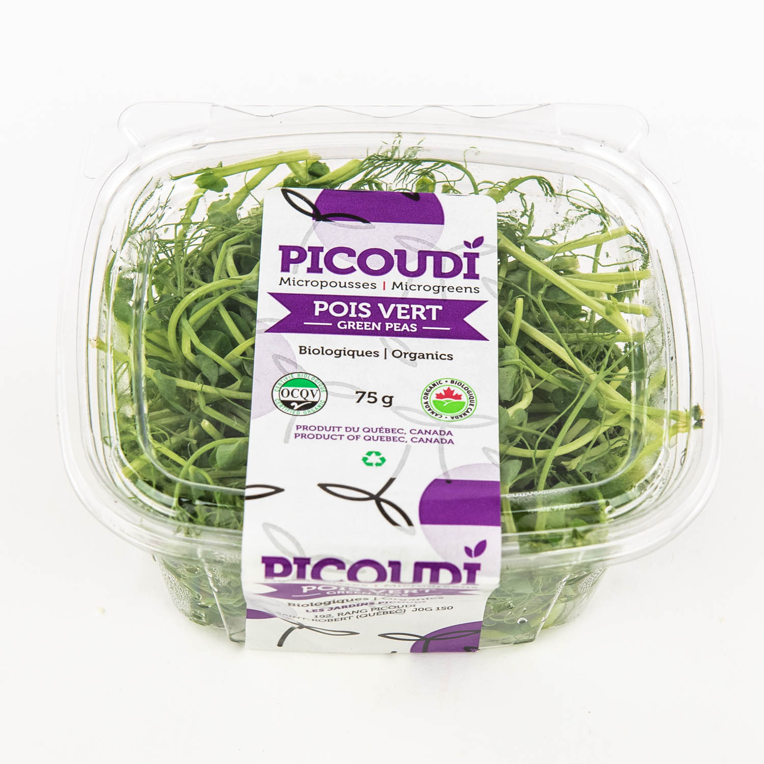 Micro-pousses biologiques de pois vert x1