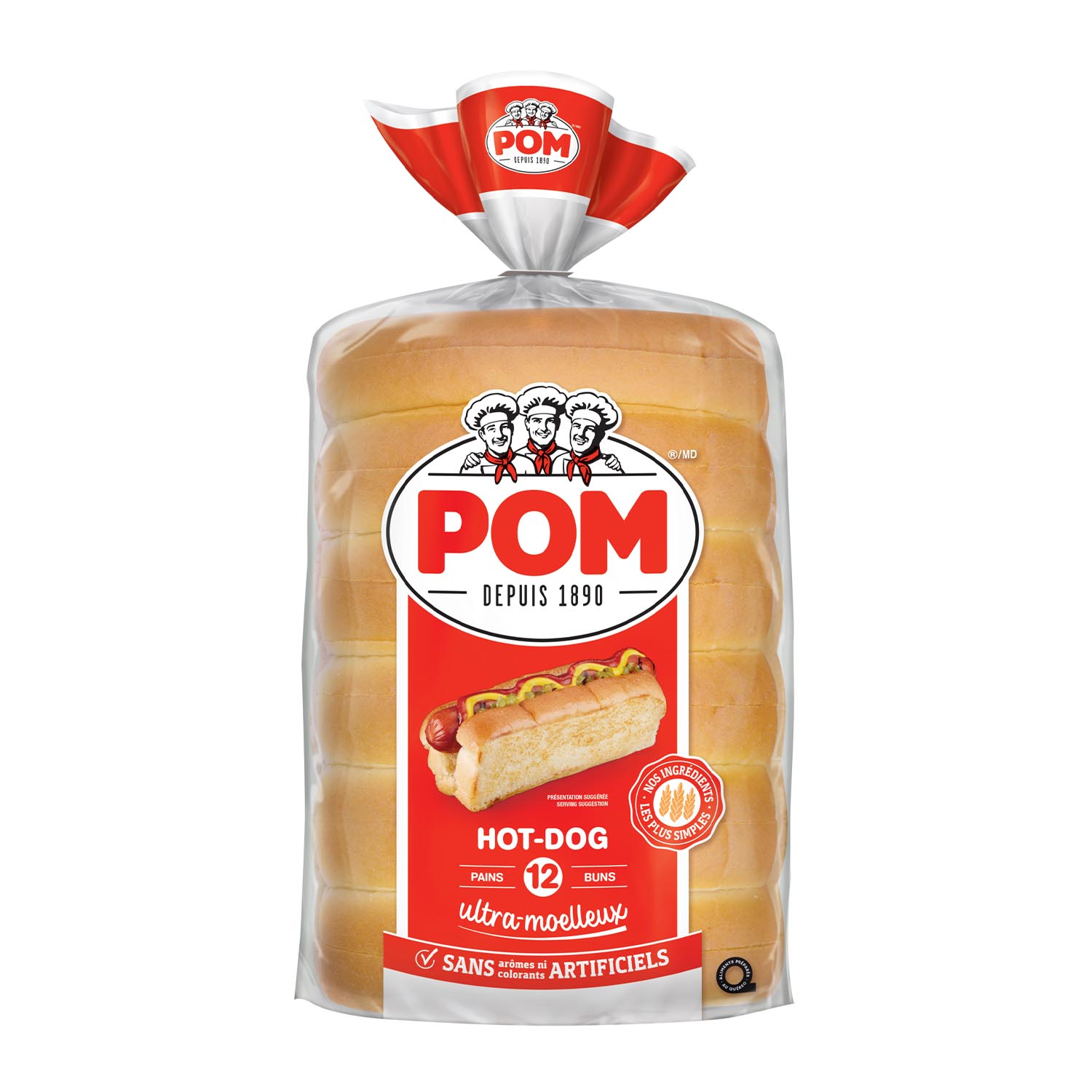 Pain hot-dog x12