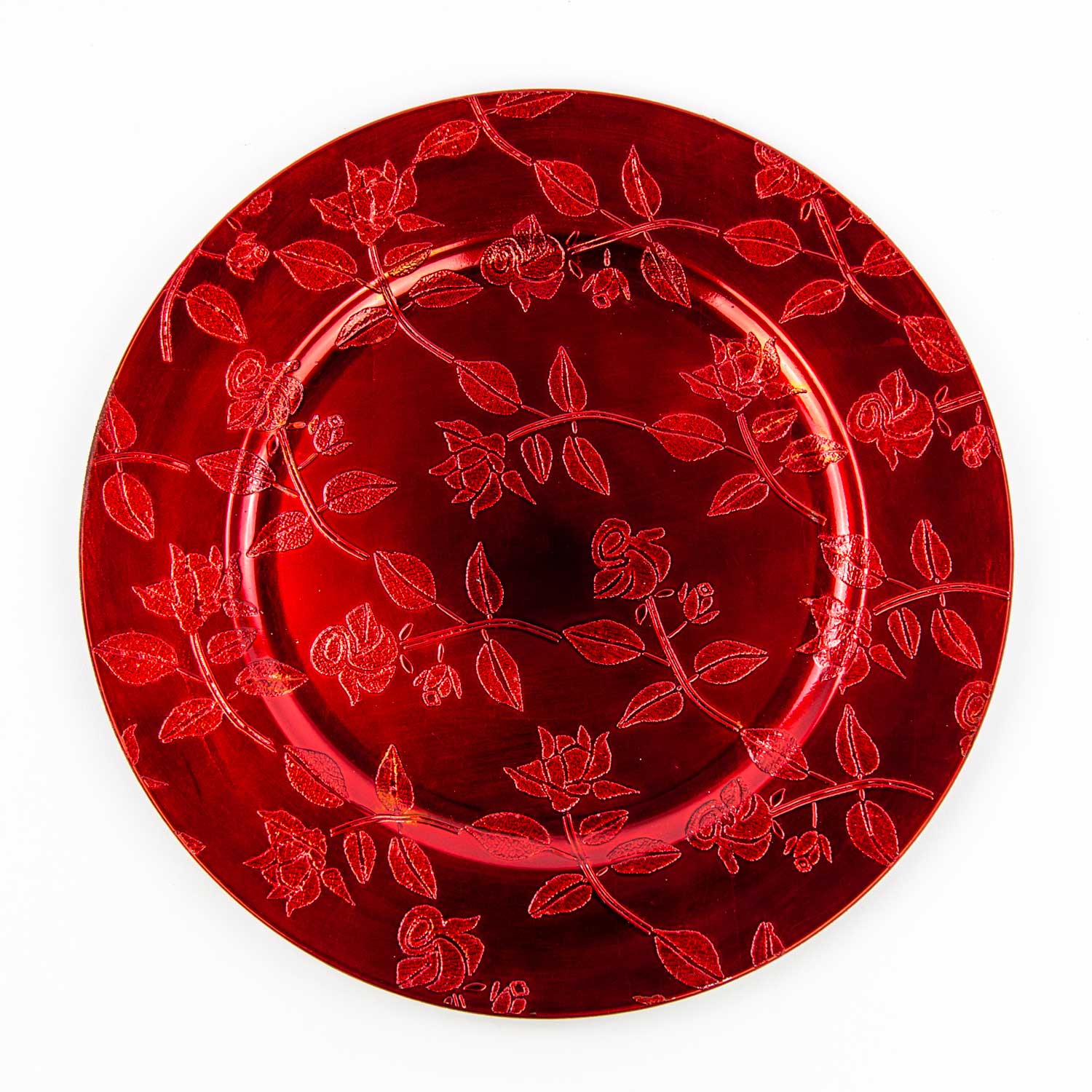 Assiette présentation florale or 13