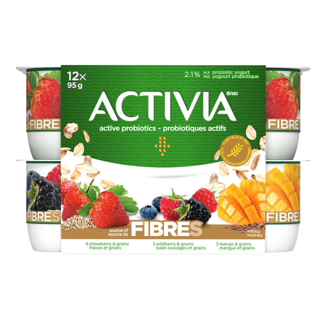 Yogourt fraise baies sauvages mangue céréales 12 x 95 g
