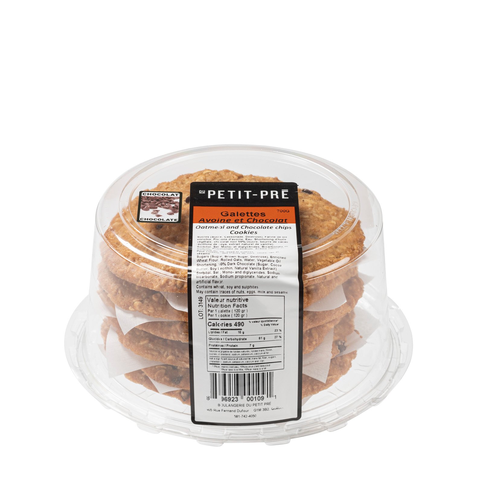 Galette avoine chocolat 700 g