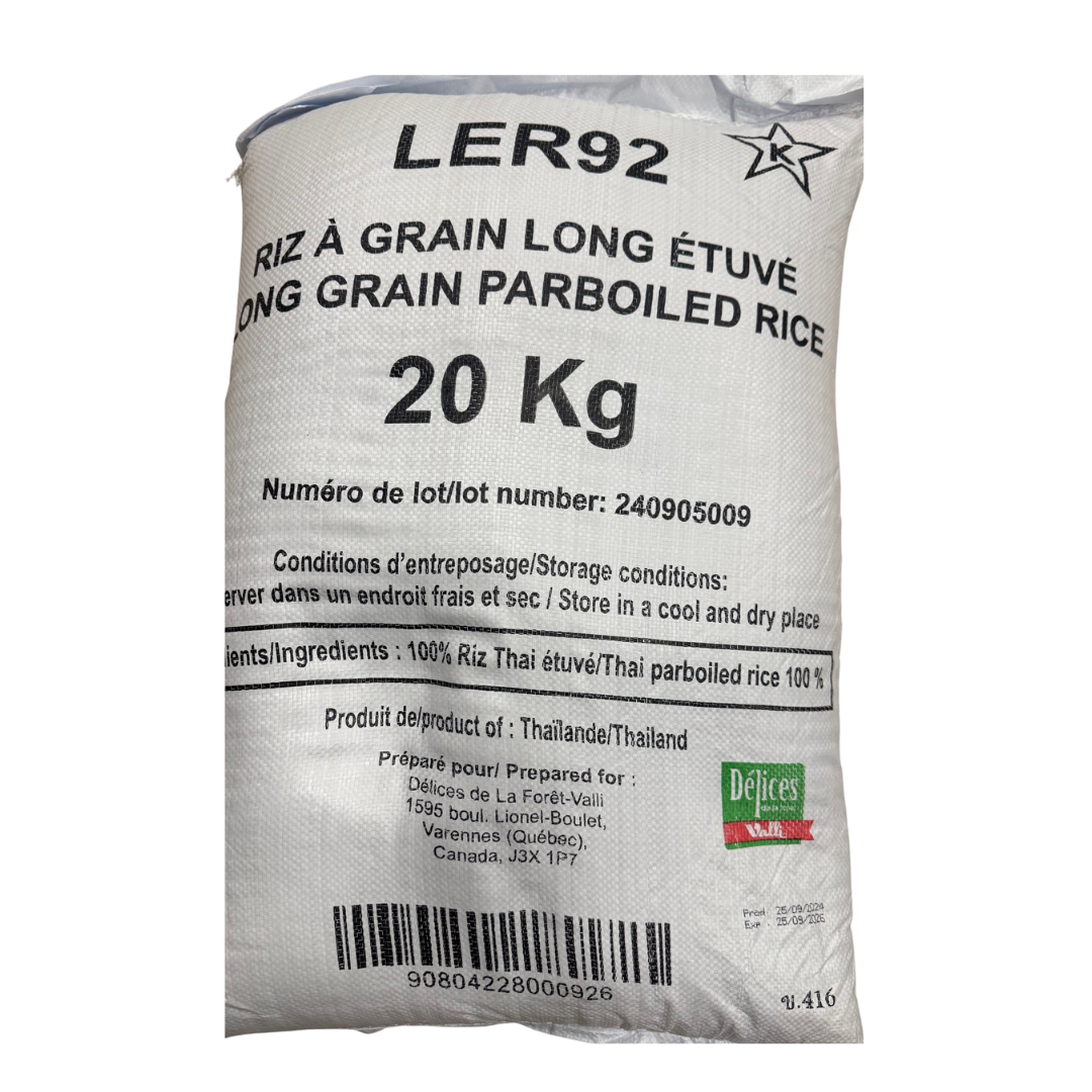 Riz à grain long étuvé 20 kg