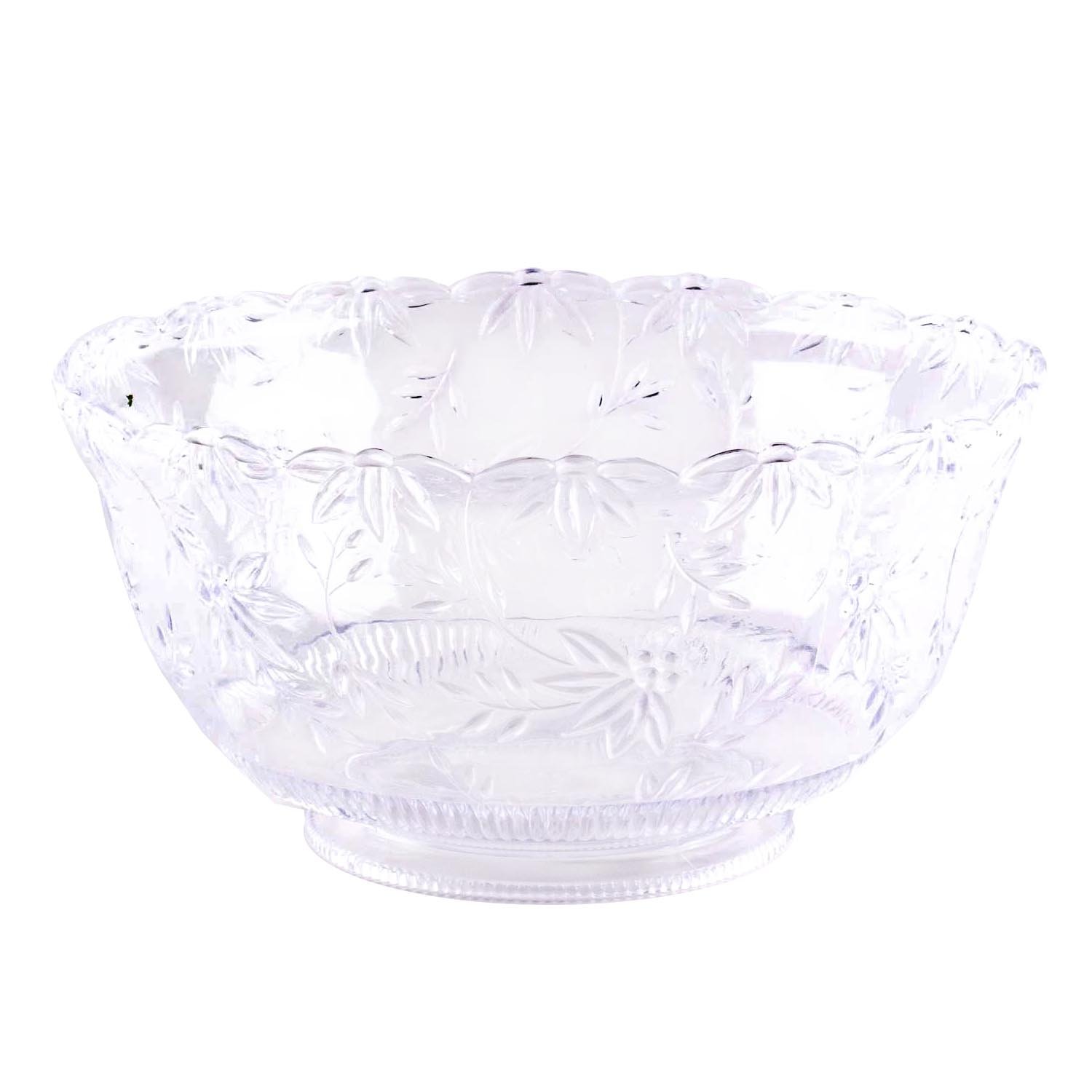 Bol punch plastique transparent fleur 11 L