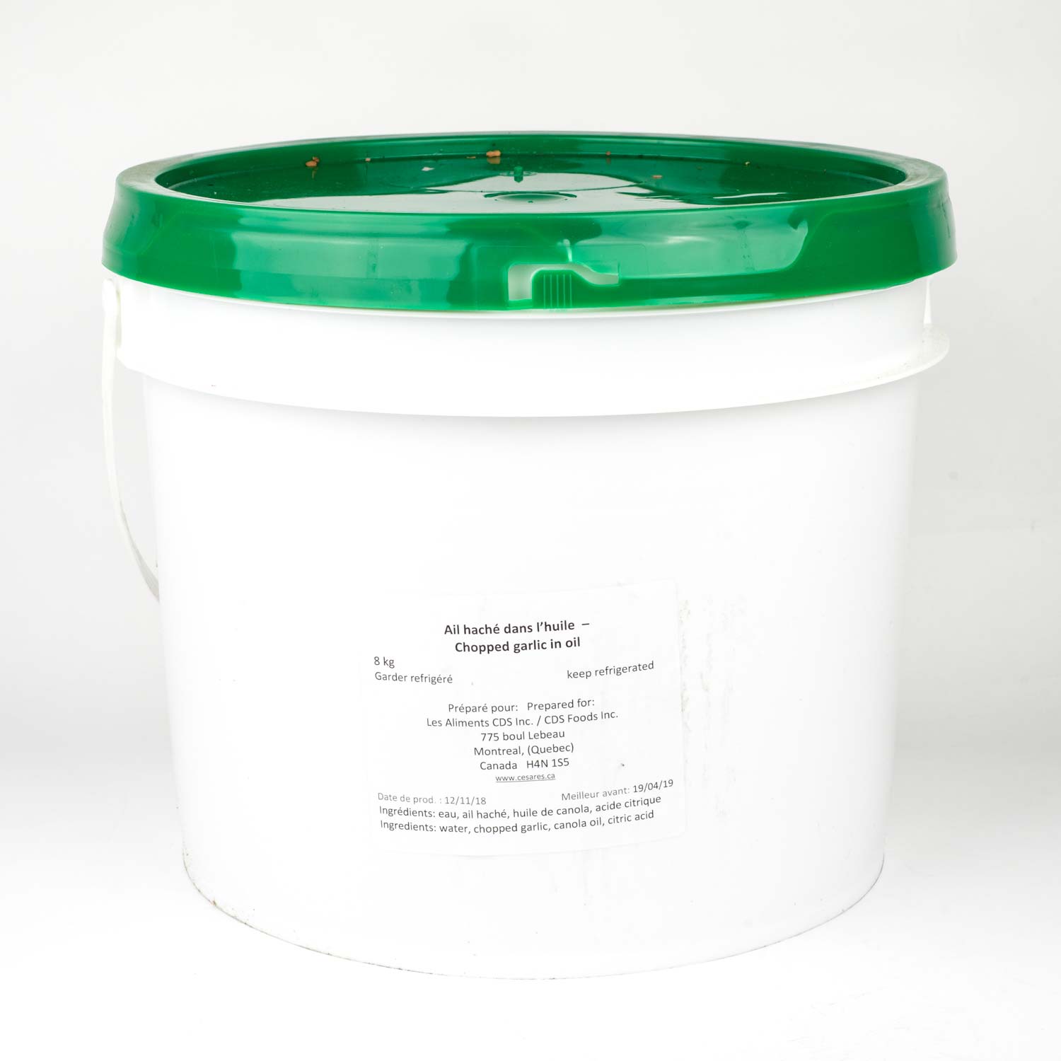Ail haché dans l'huile 8 kg