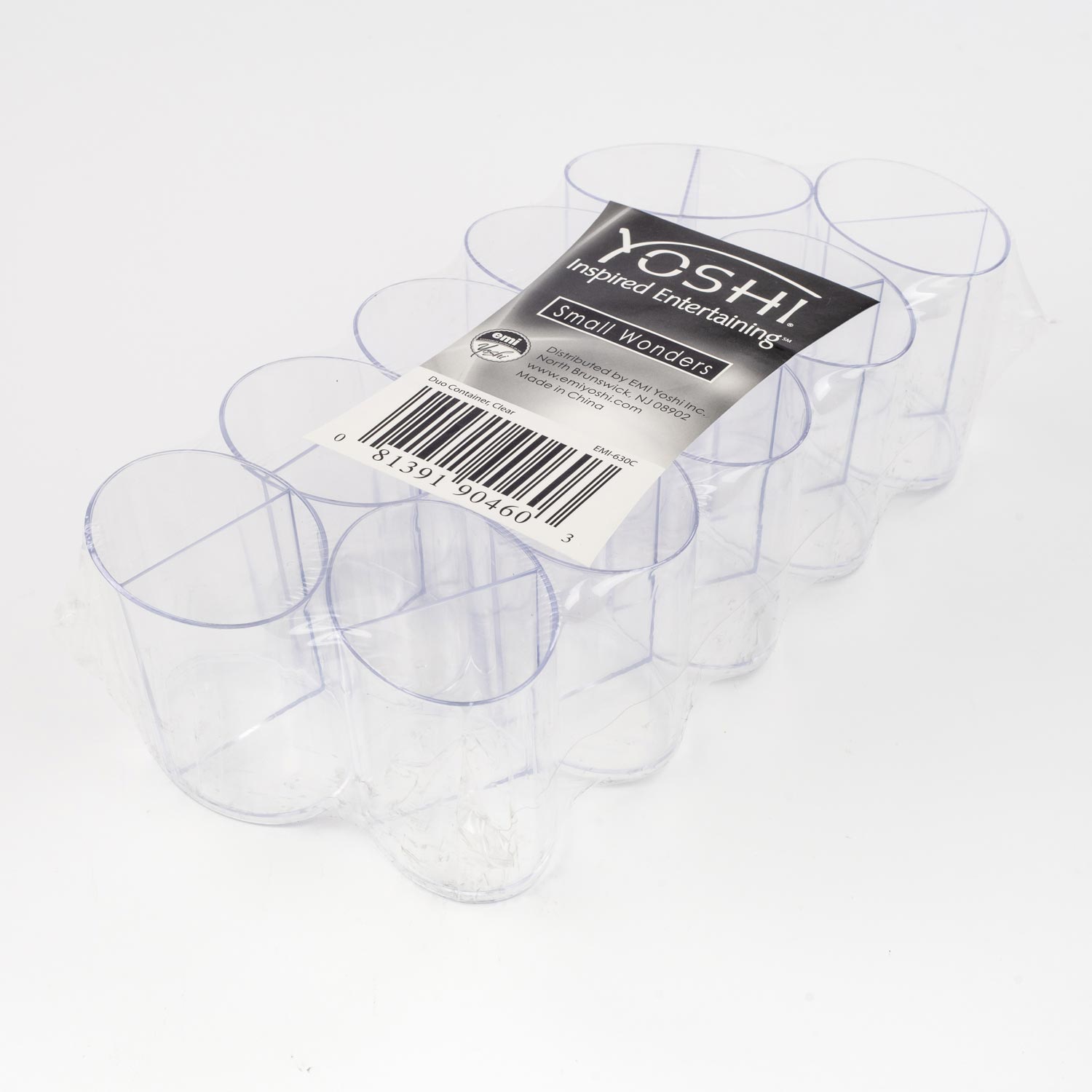 Verrine duo cocktail plastique transparent x10