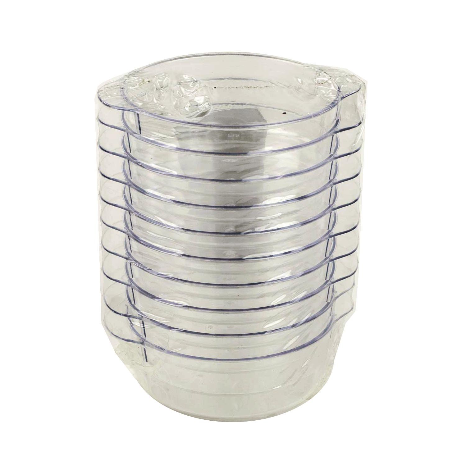 Mini pot hors d'œuvre plastique transparent x10