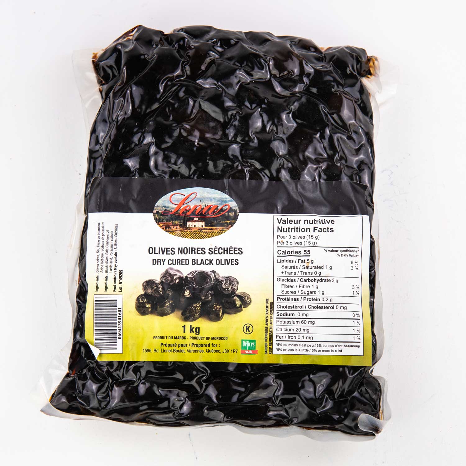 Olives noires séchées 1kg