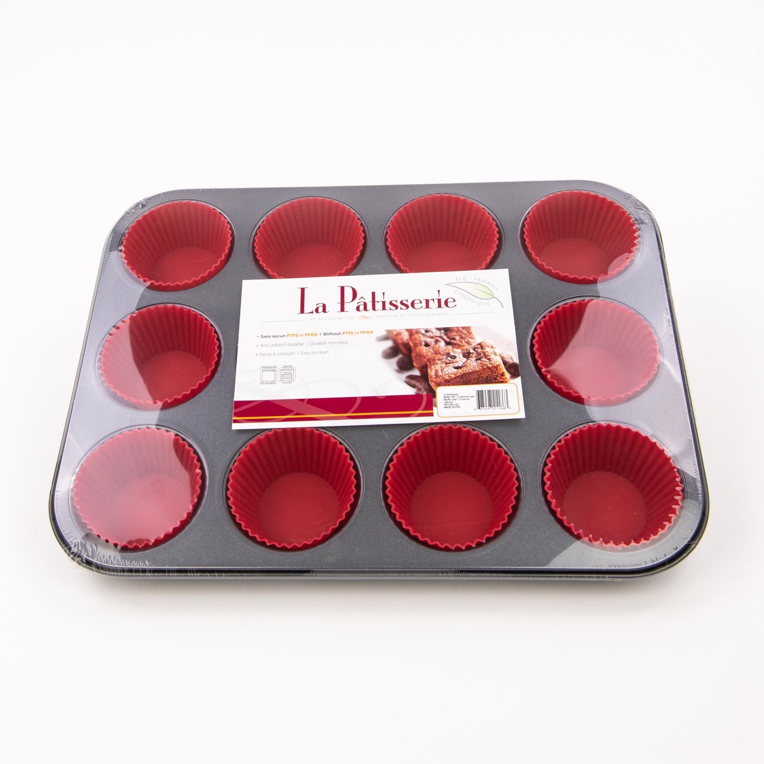 Moule à muffin 12 caissettes en silicone