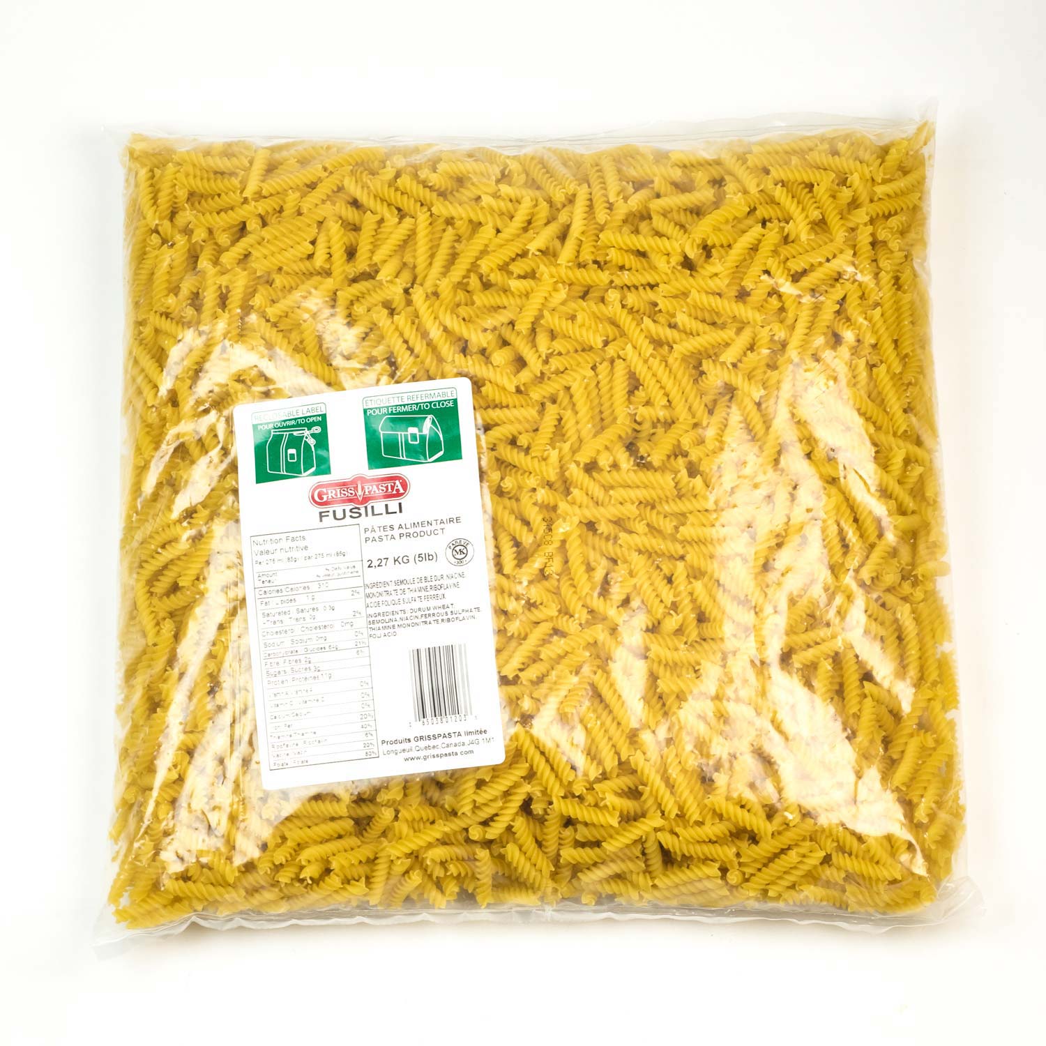Pâtes fusilli 5 lb