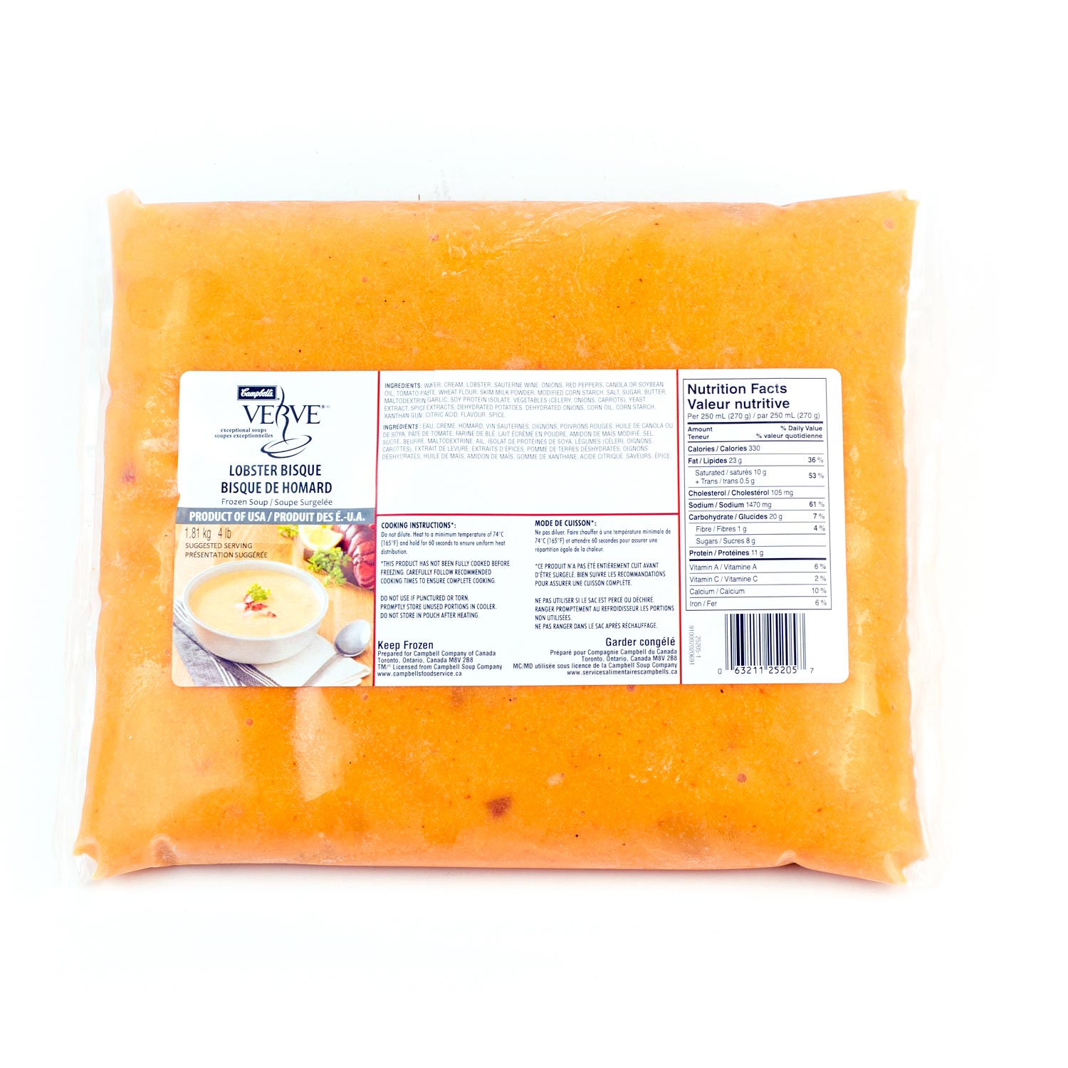 Bisque de homard 4 lb