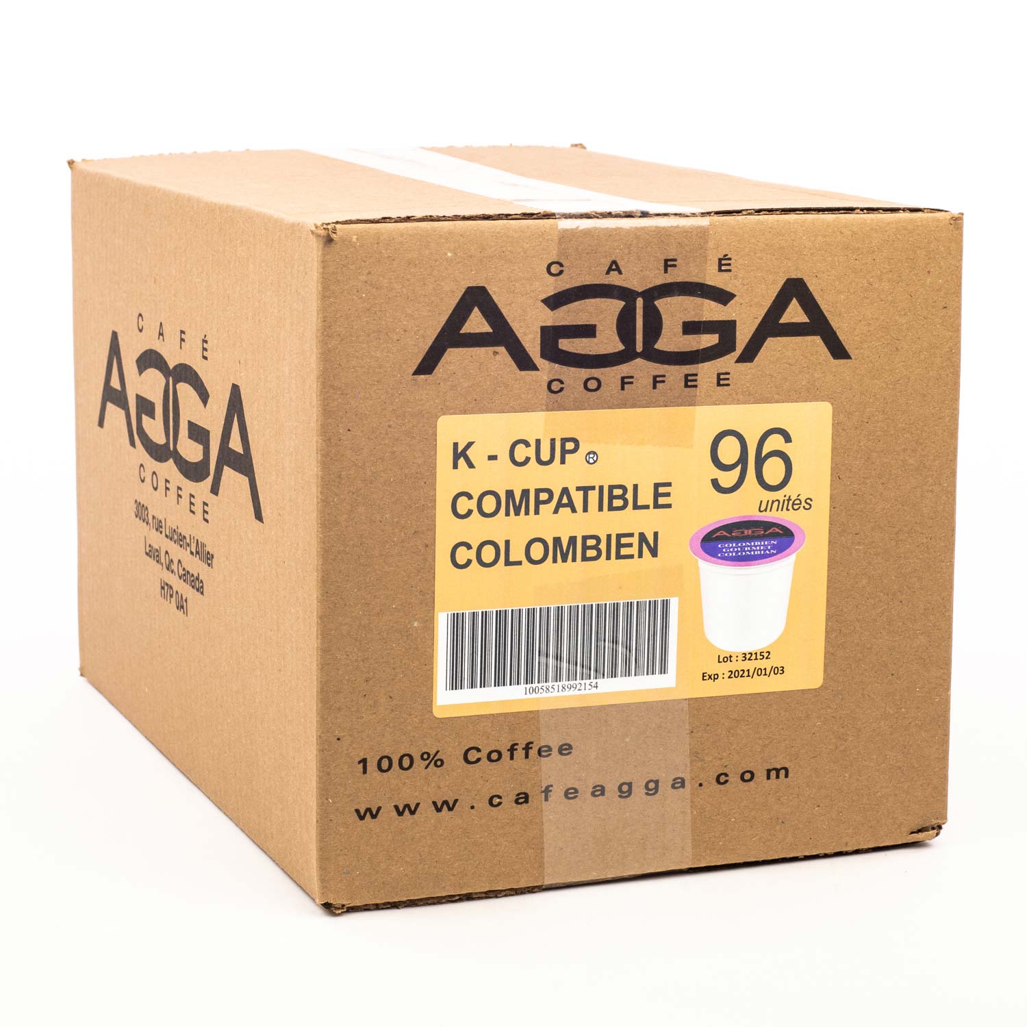 Capsules café colombien gourmet K-cup x96