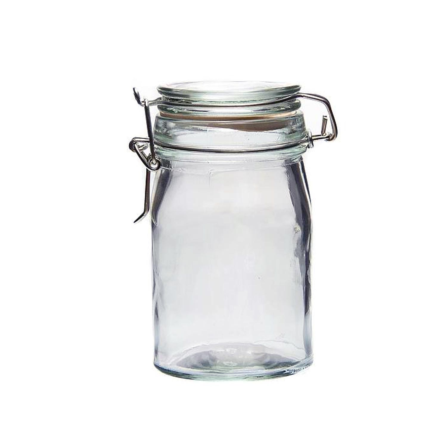 Petit pot en verre avec clip 8 oz