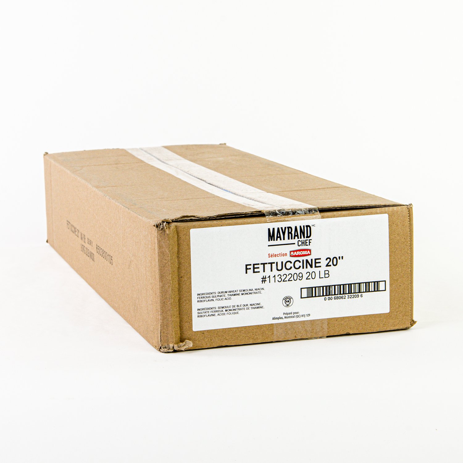 Pâtes fettuccine 20'' 20 lb