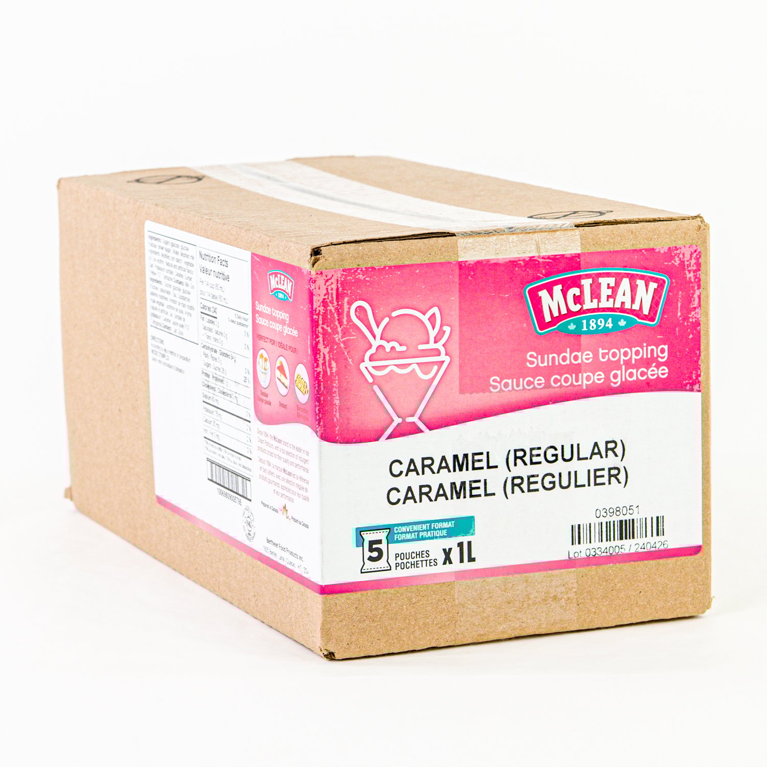 Sauce coupe glacée caramel 5 x 1 L