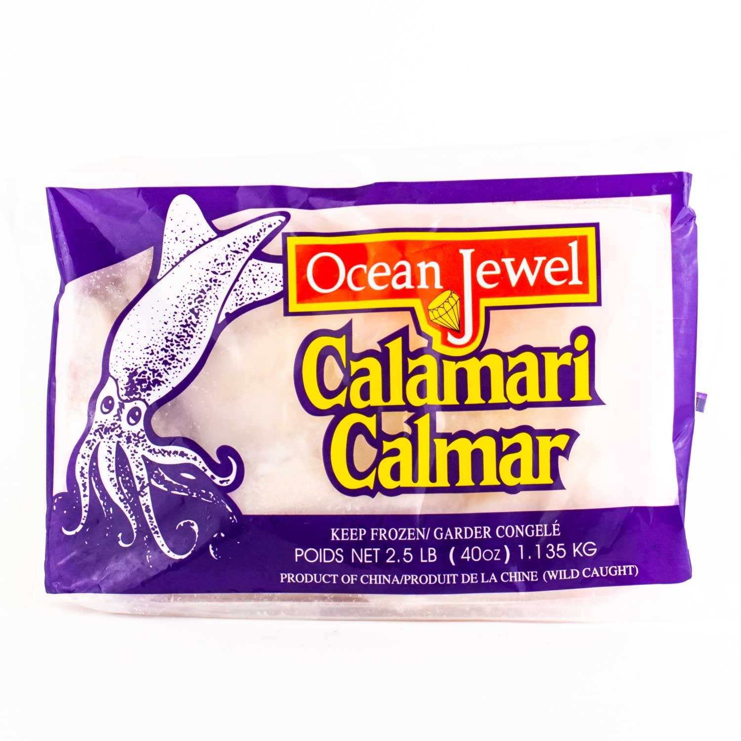 Calamars tubes et tentacules congelés 2,5 lb