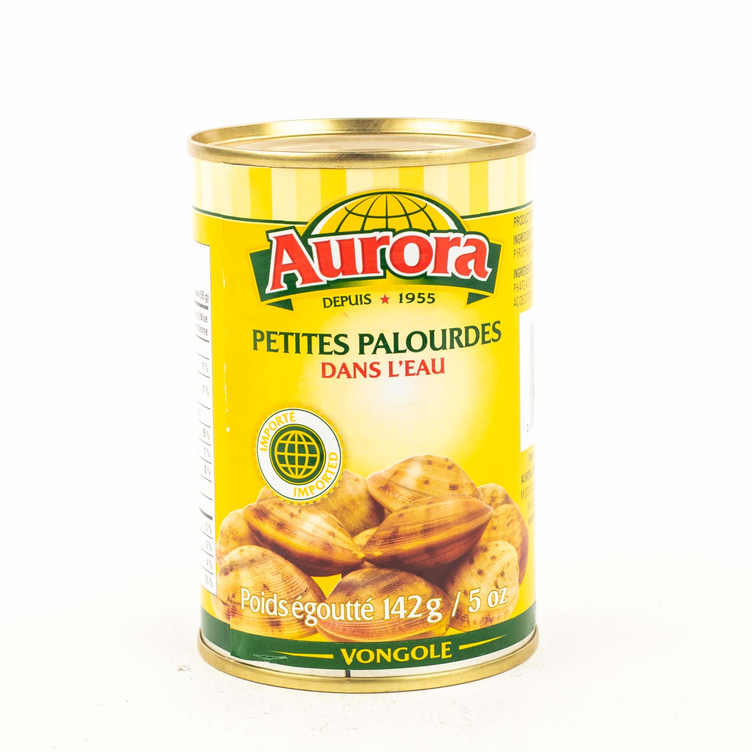 Petites palourdes dans l'eau 142 g
