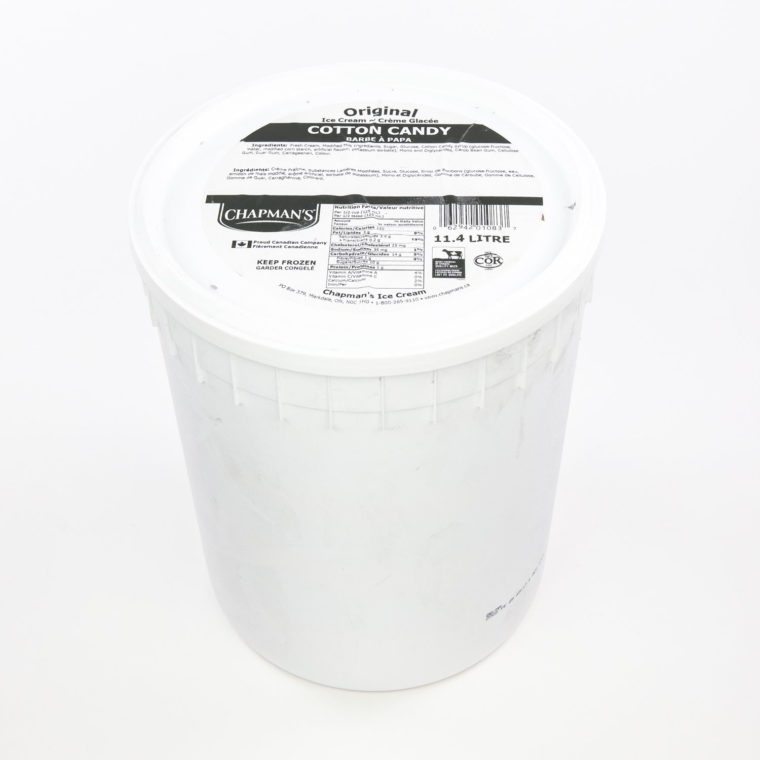 Crème glacée à la barbe à papa 11,4 L