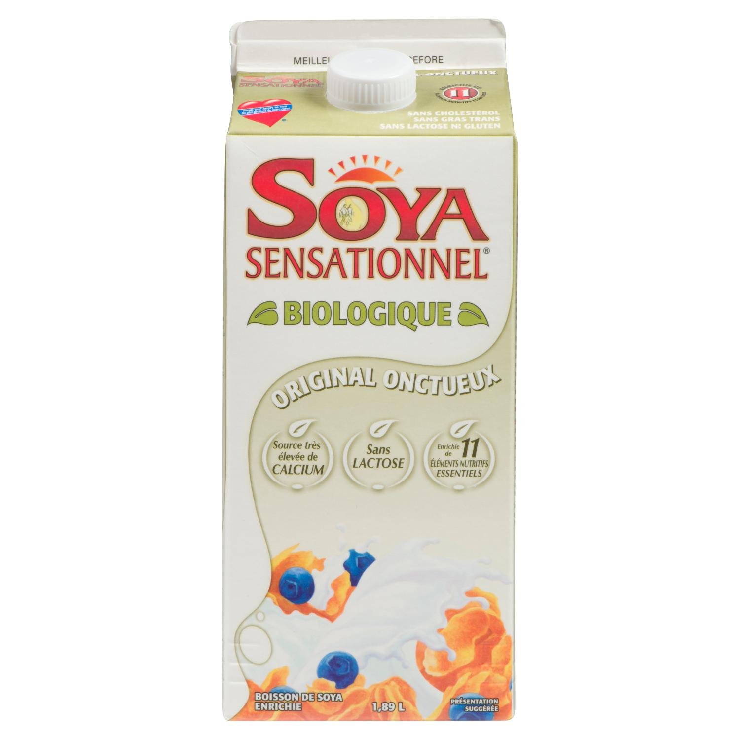 Boisson soya original biologique réfrigérée 1,89 L