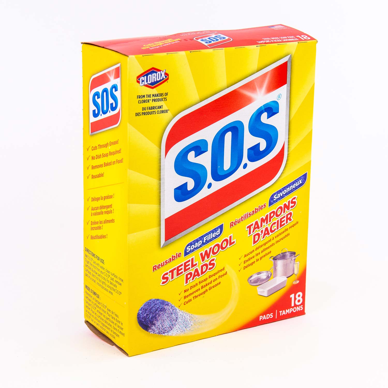Tampons d'acier à récurer x18
