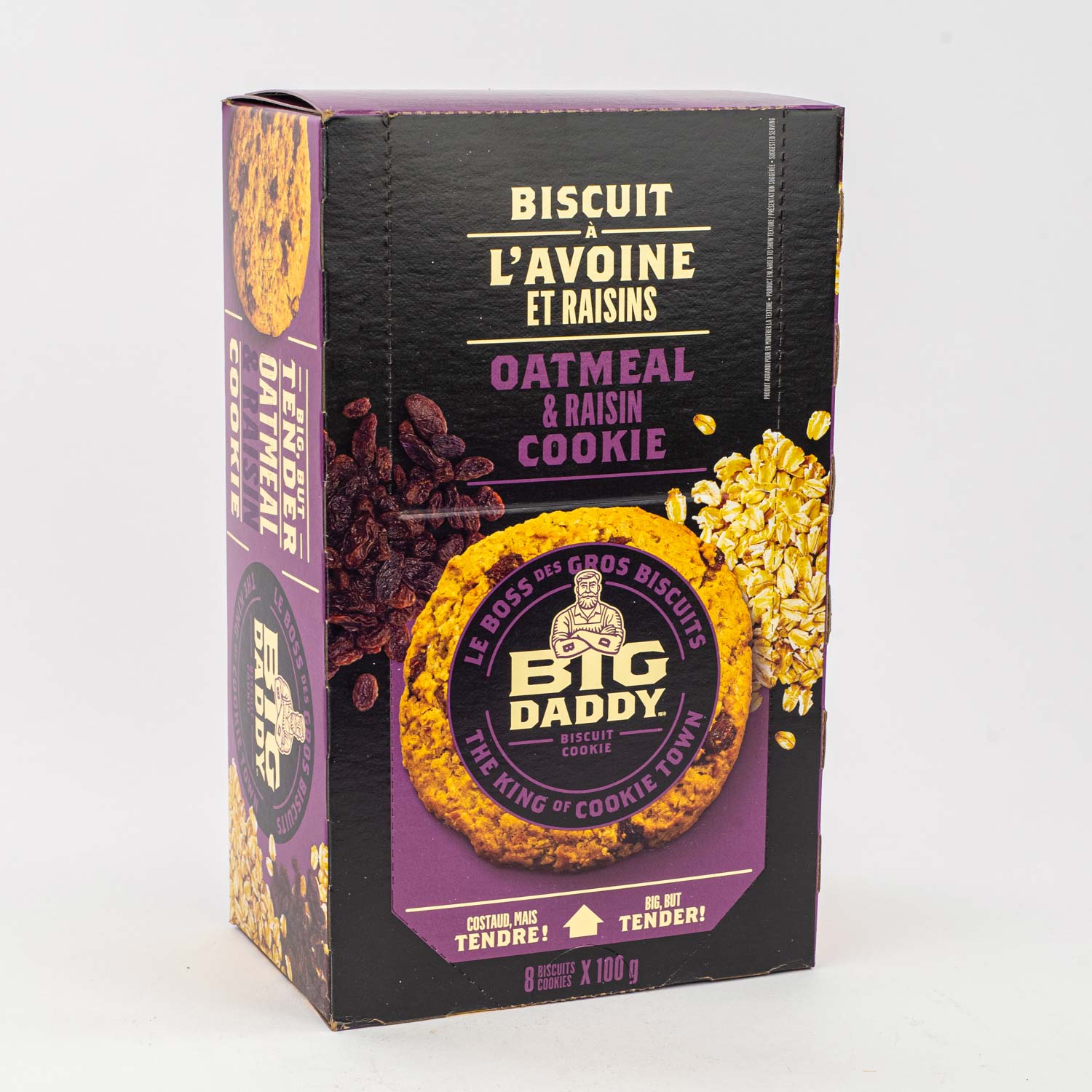 Biscuits avoine et raisins 8 x 100 g