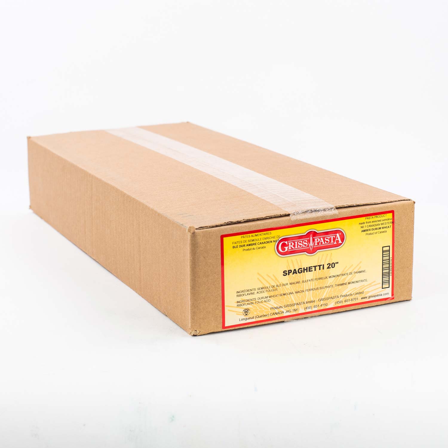Pâtes spaghetti 20'' 20 lb