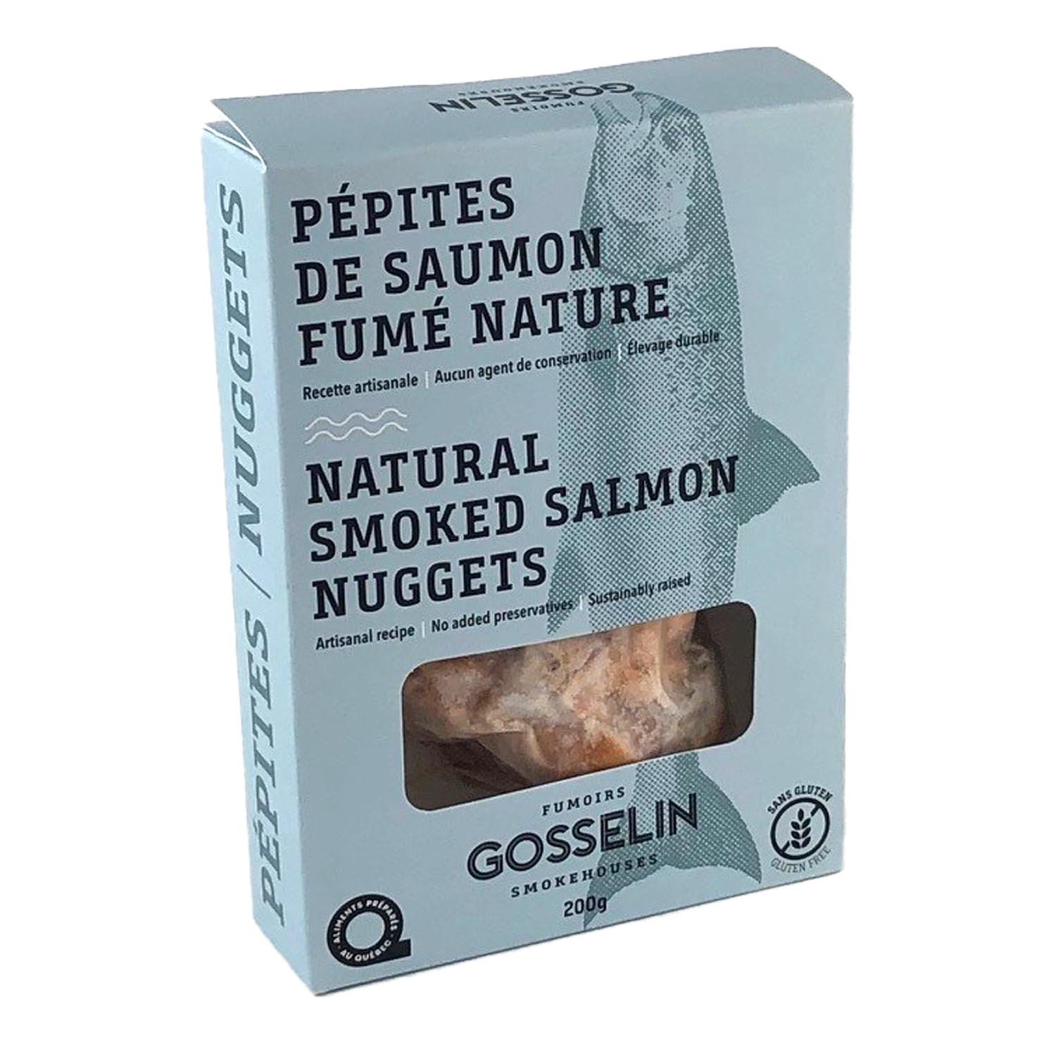 Pépites de saumon fumées natures surgelées 200 g